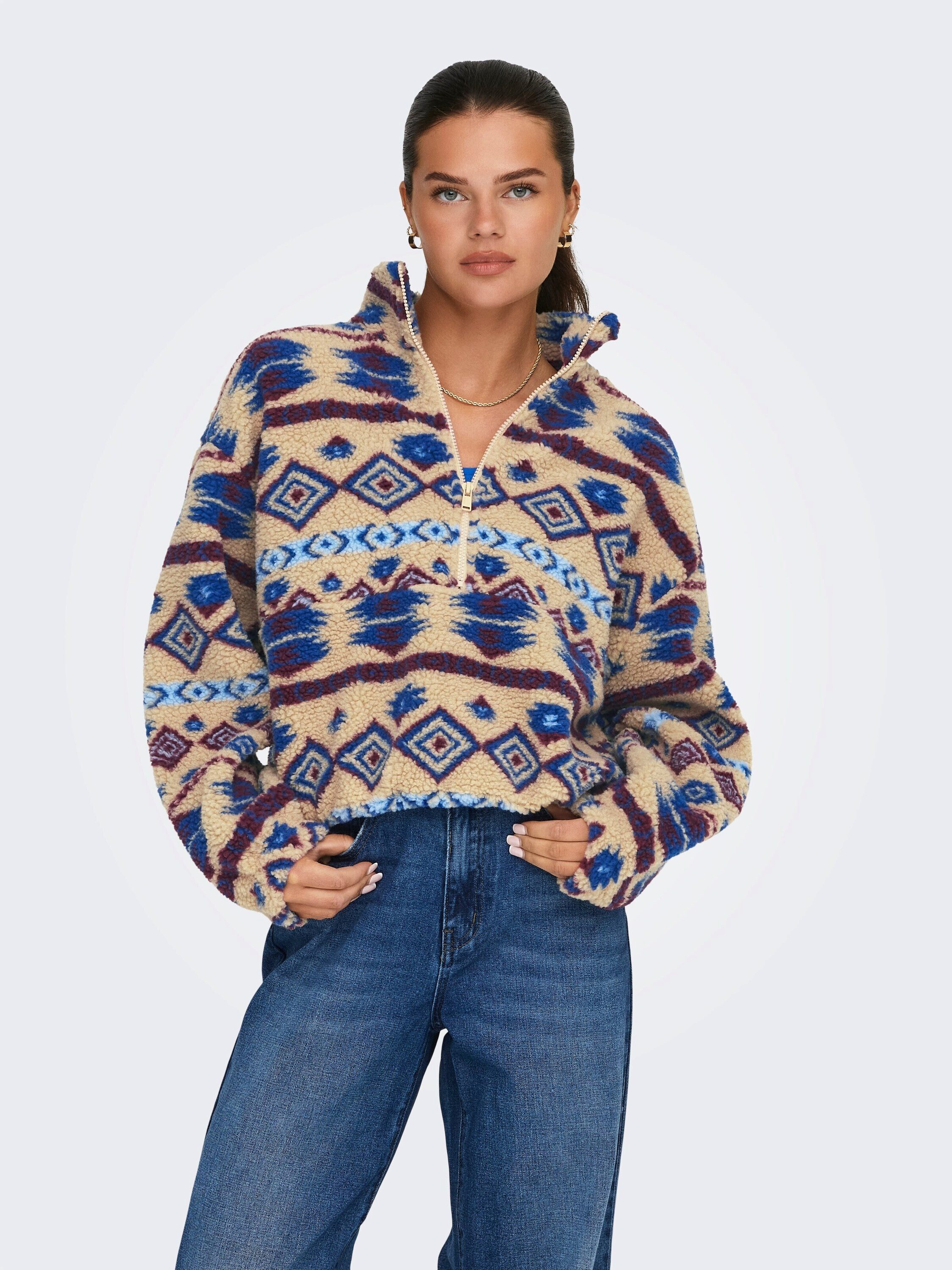ONLY Sweatshirt ONLJANNE (1-tlg) Plain/ohne Details – Bild 4 von 5