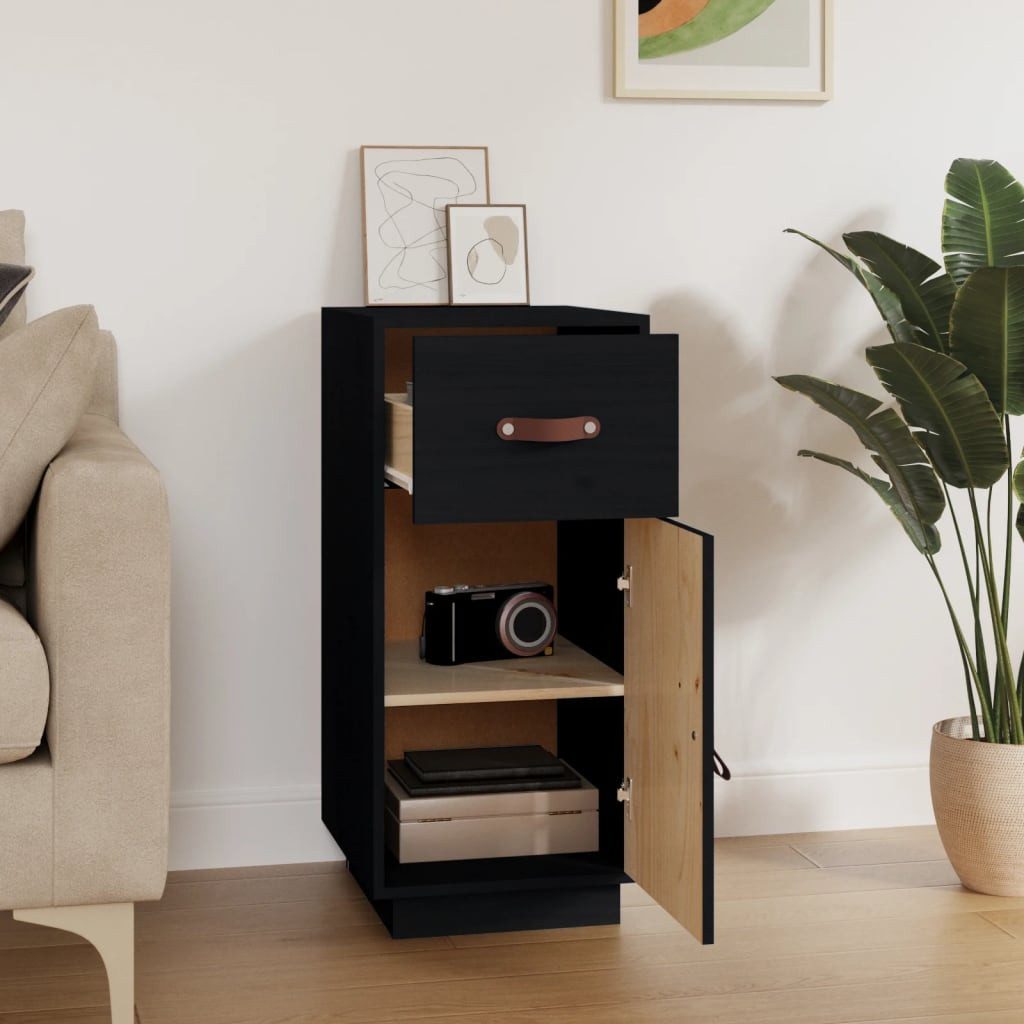 vidaXL Sideboard Sideboard Schwarz 34x40x75 cm günstig online kaufen