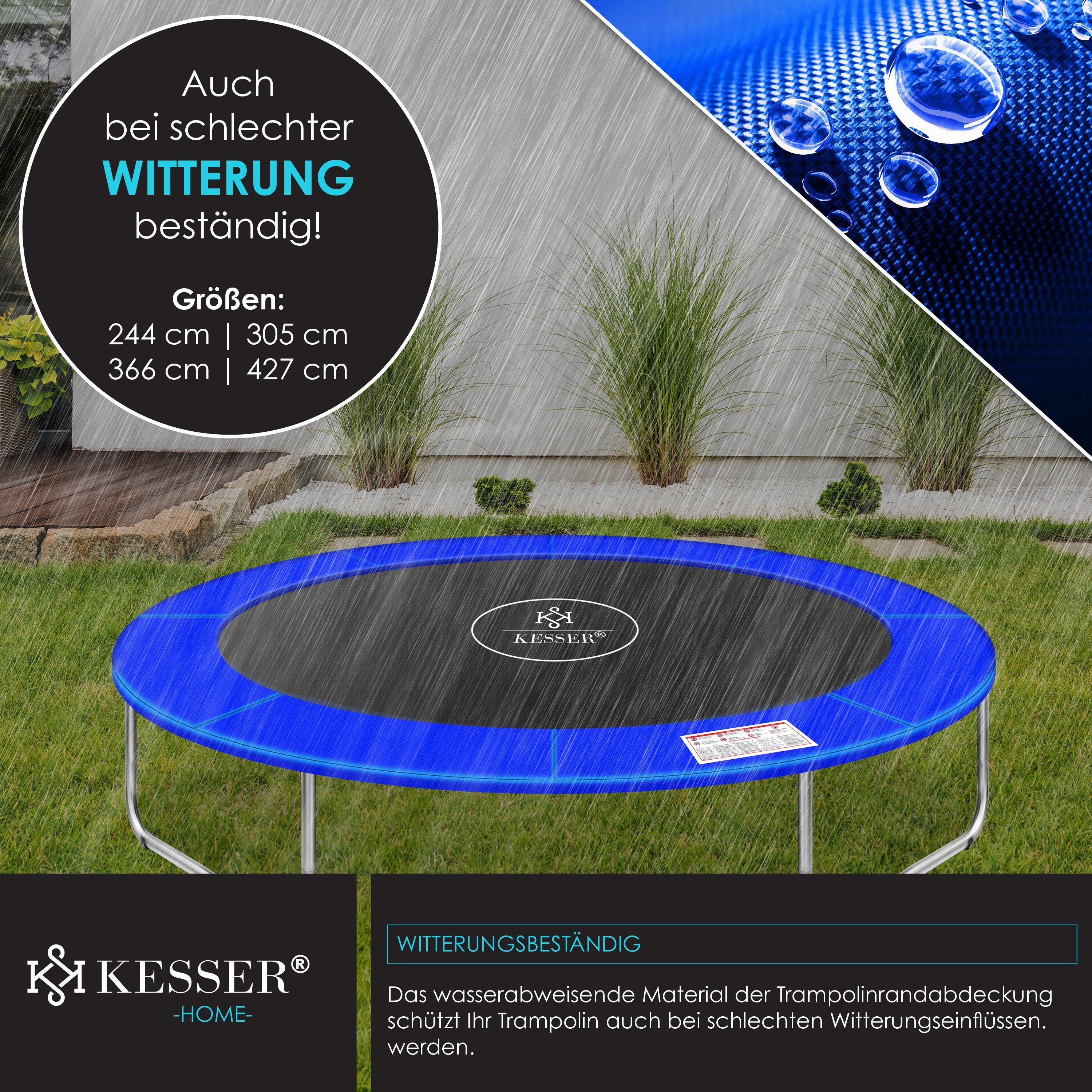 KESSER Gartentrampolin, Trampolin Randabdeckung 244 305 366 426 cm 30cm