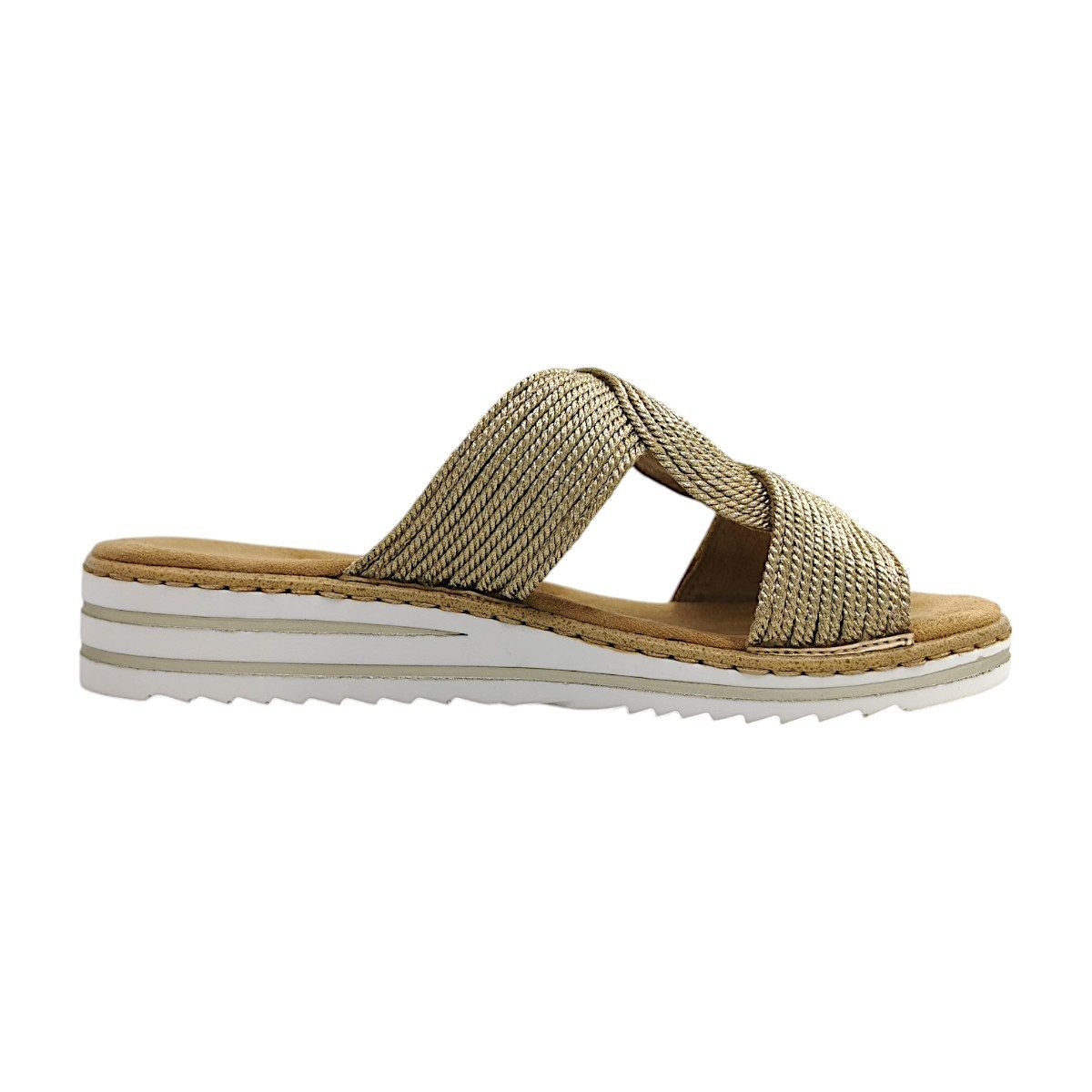 Rieker Pantolette Damen gold günstig online kaufen