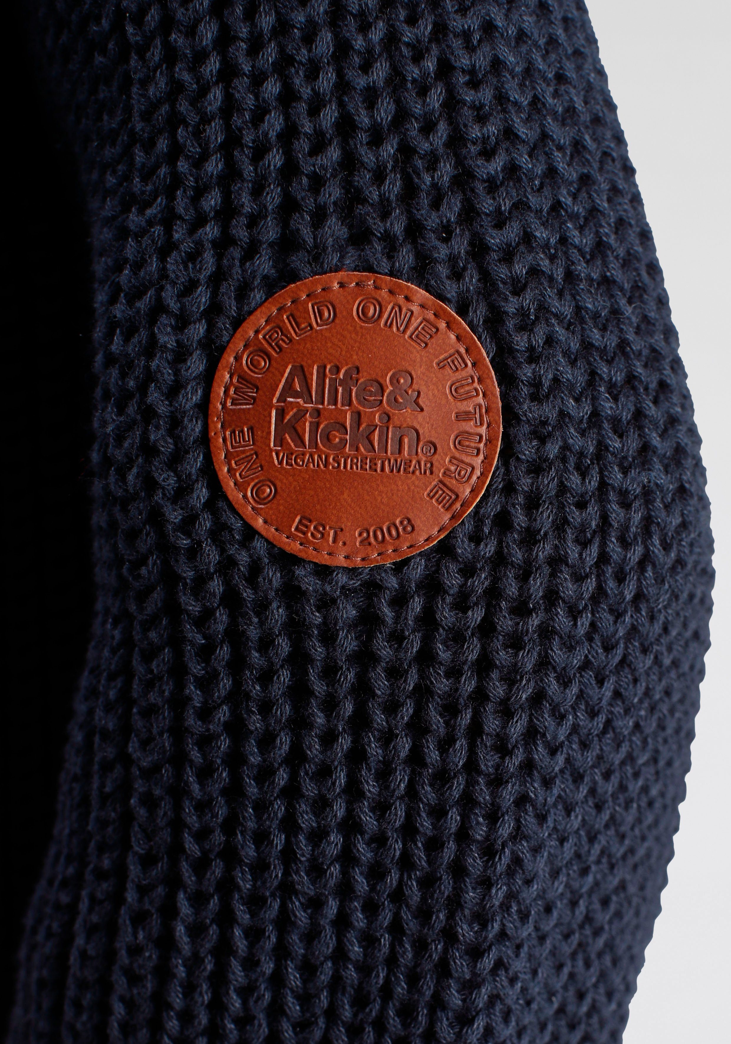 Alife Grobstrick-Optik KOLLEKTION trendiger Kickin NEUE in DolinaAK Longstrickjacke marine & -