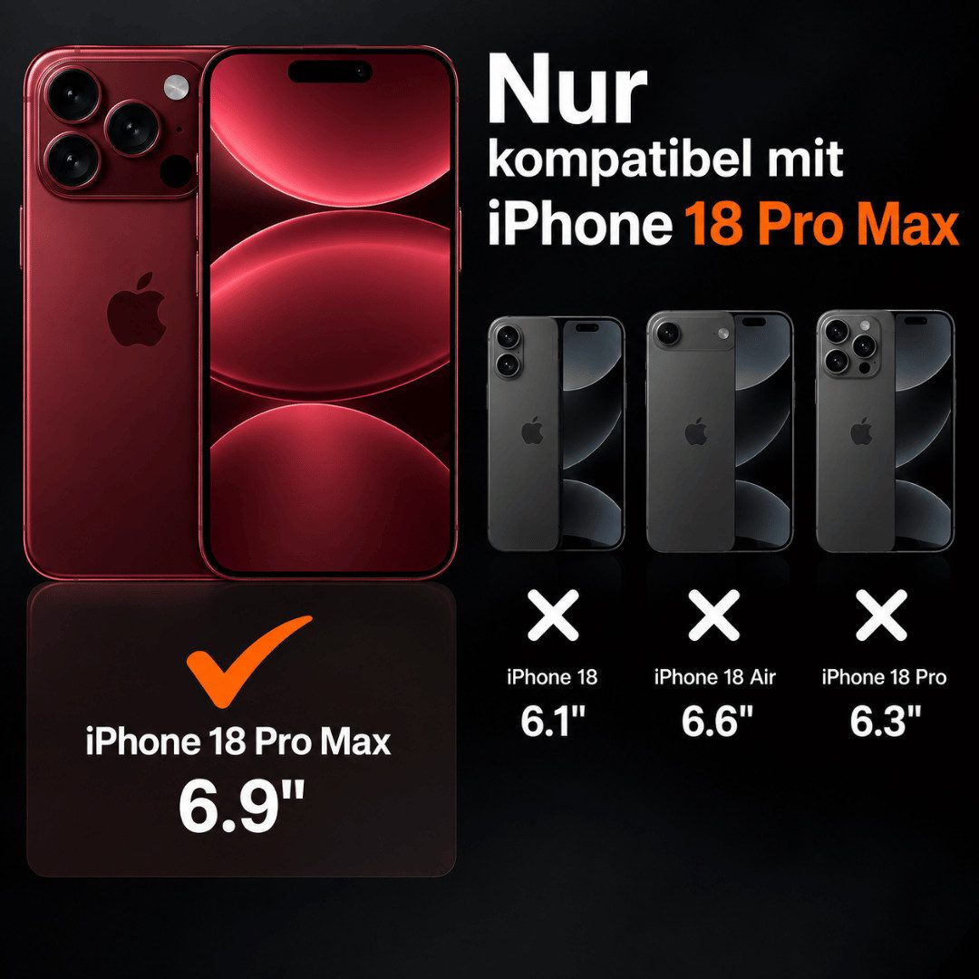SmartUP Displayschutzglas 2x Schutzglas für Apple iPhone 18 Pro Max Display Panzerfolie Full 9H für Apple iPhone 18 Pro Max, 2 Stück, Rundumschutz, passgenaue V – Bild 2 von 5