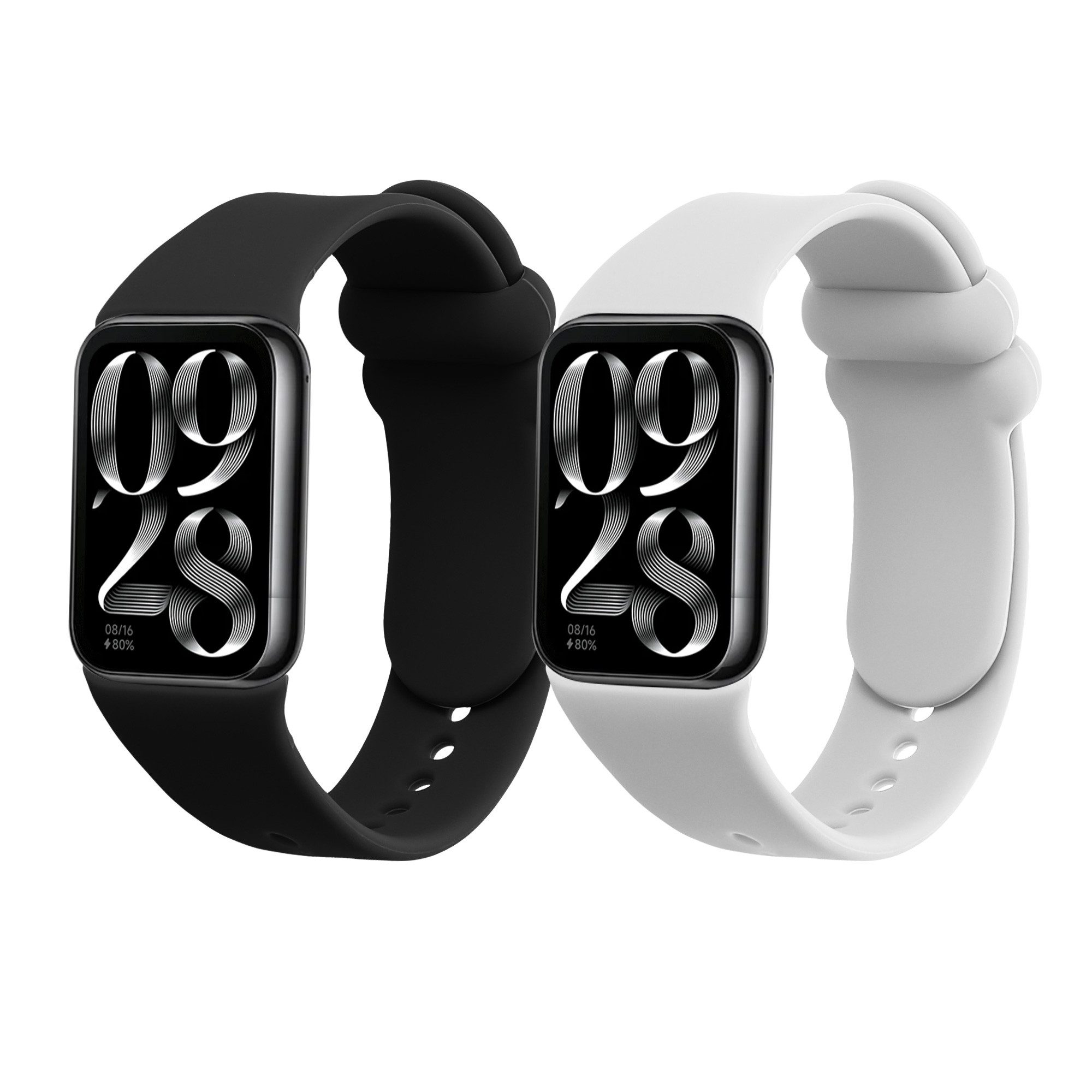 kwmobile 2x Uhrenarmband für Xiaomi Smart Band 8 Pro / Band 9 Pro / Redmi Watch Smartwatch, 2-tlg., Fitnesstracker Band Set aus TPU Silikon - Ersatzarmband Smartwatch