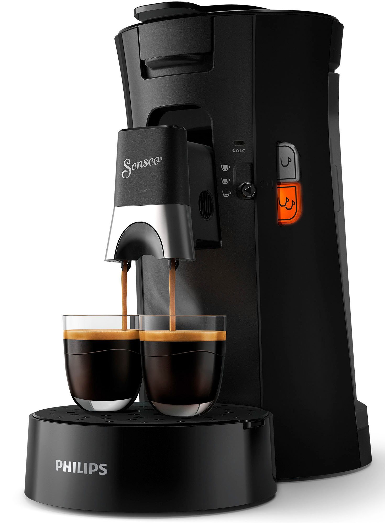 Philips Senseo Kaffeepadmaschine Select CSA230/69, mit drei Kaffee-Einstellungen, aus 21% rec. Plastik, 100 Senseo Pads kaufen und bis zu 33 € zurückerhalten