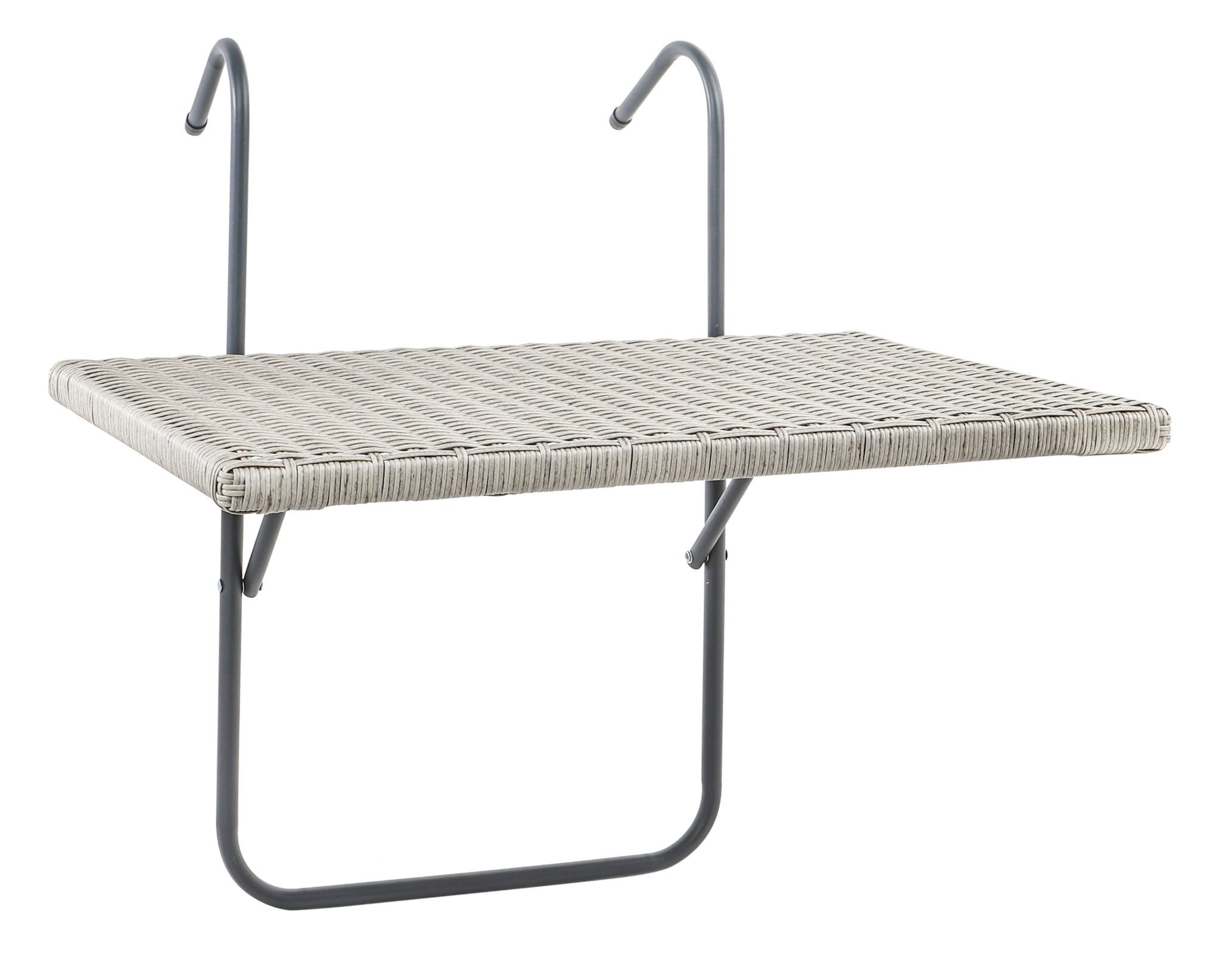 Spetebo Balkonhängetisch Balkon Hängetisch - RATTAN - klappbar (Tisch, 1-St günstig online kaufen