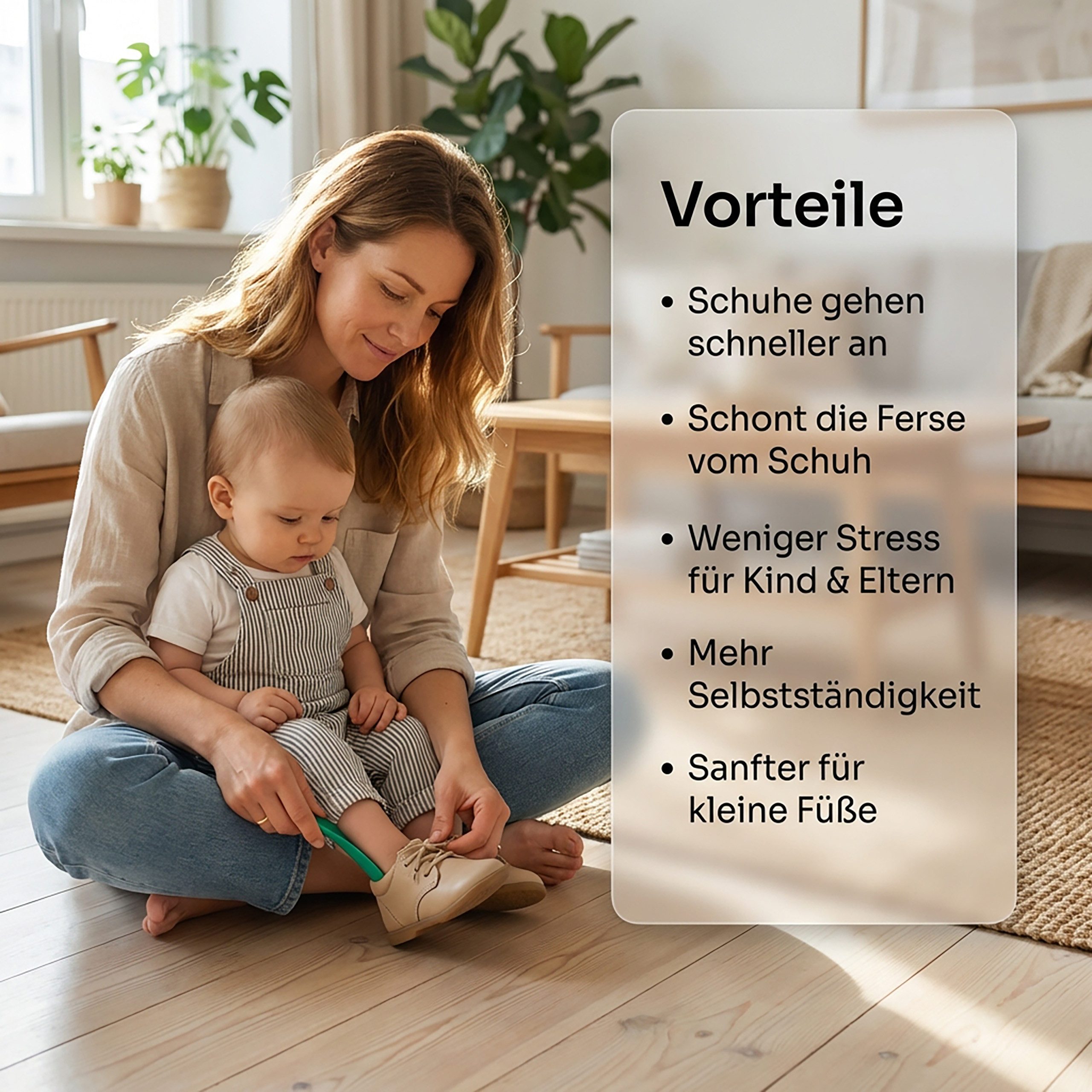 Lantelme Schuhlöffel 4 Stück Baby Schuhlöffel Set bis Schuhgröße 24 Schuhanzieher, 4 Teilig Kunststoff mit lächelnden Figuren in Grün Blau Gelb Rosa – Bild 2 von 5