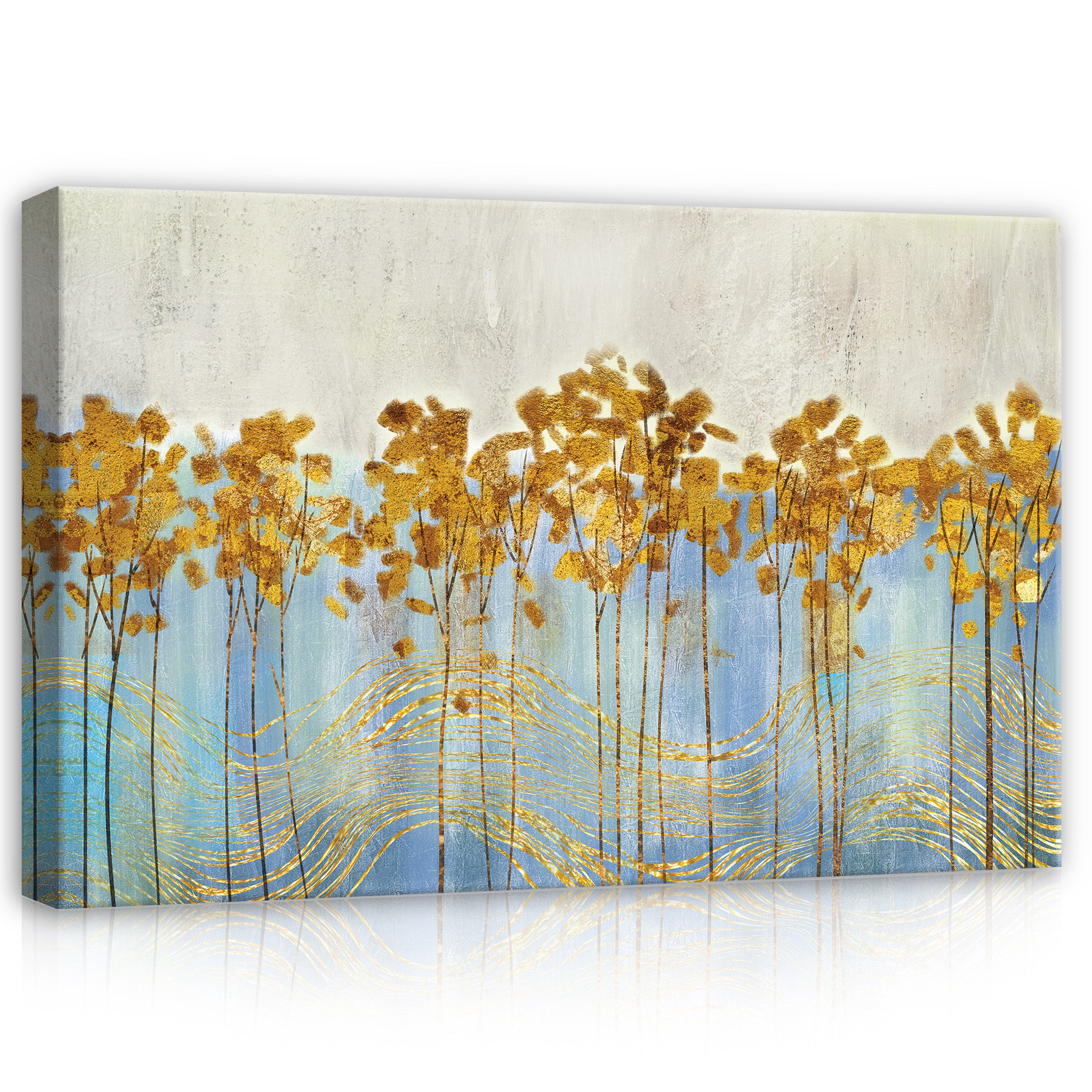 Wallarena Leinwandbild Abstrakt - Mehrfarbig - Modern - Schlafzimmer, Abstrakt, 60x40x2cm