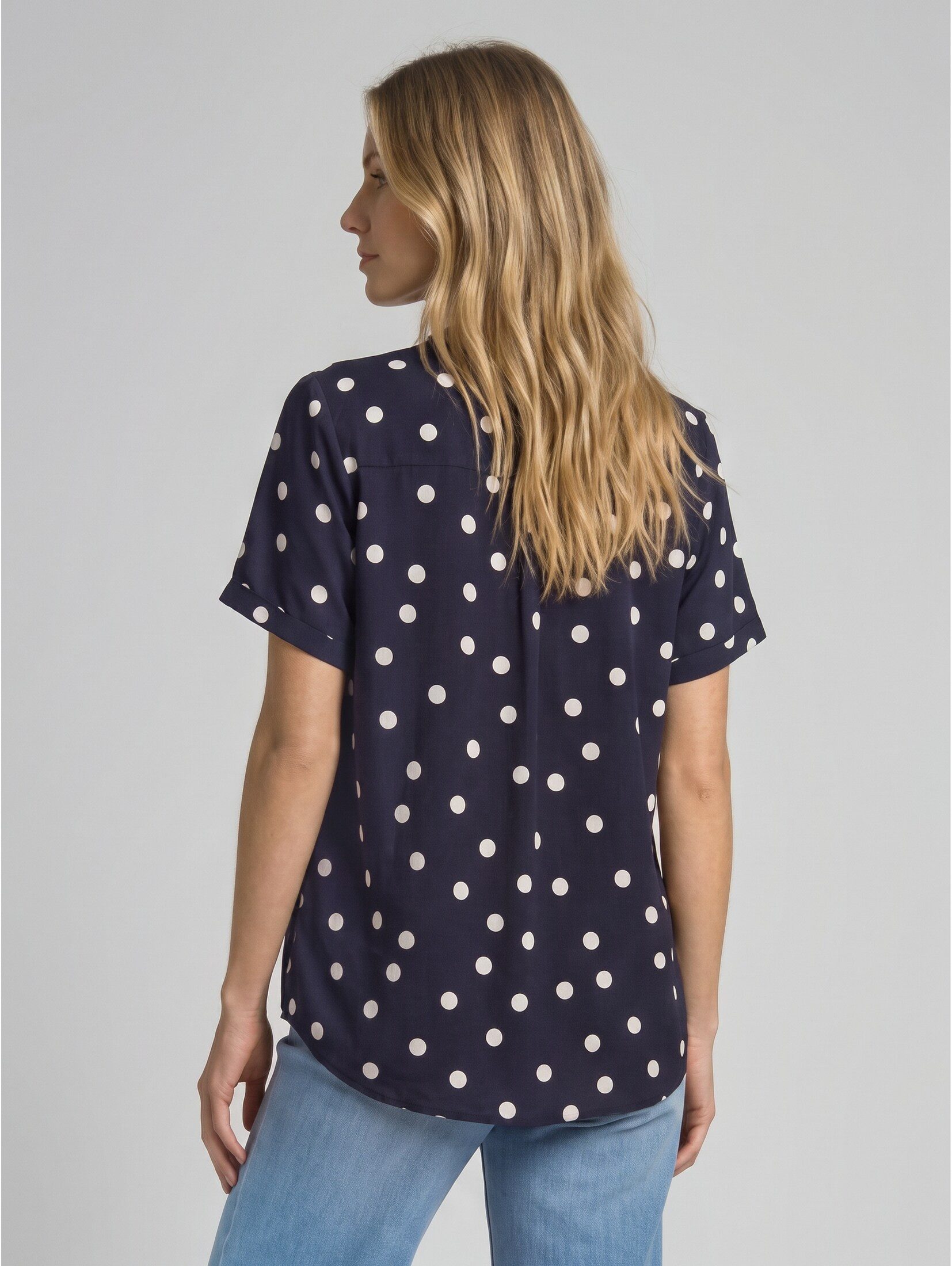 TOM TAILOR Kurzarmbluse Blusen & Shirts Loose Fit Bluse mit V-Ausschnitt