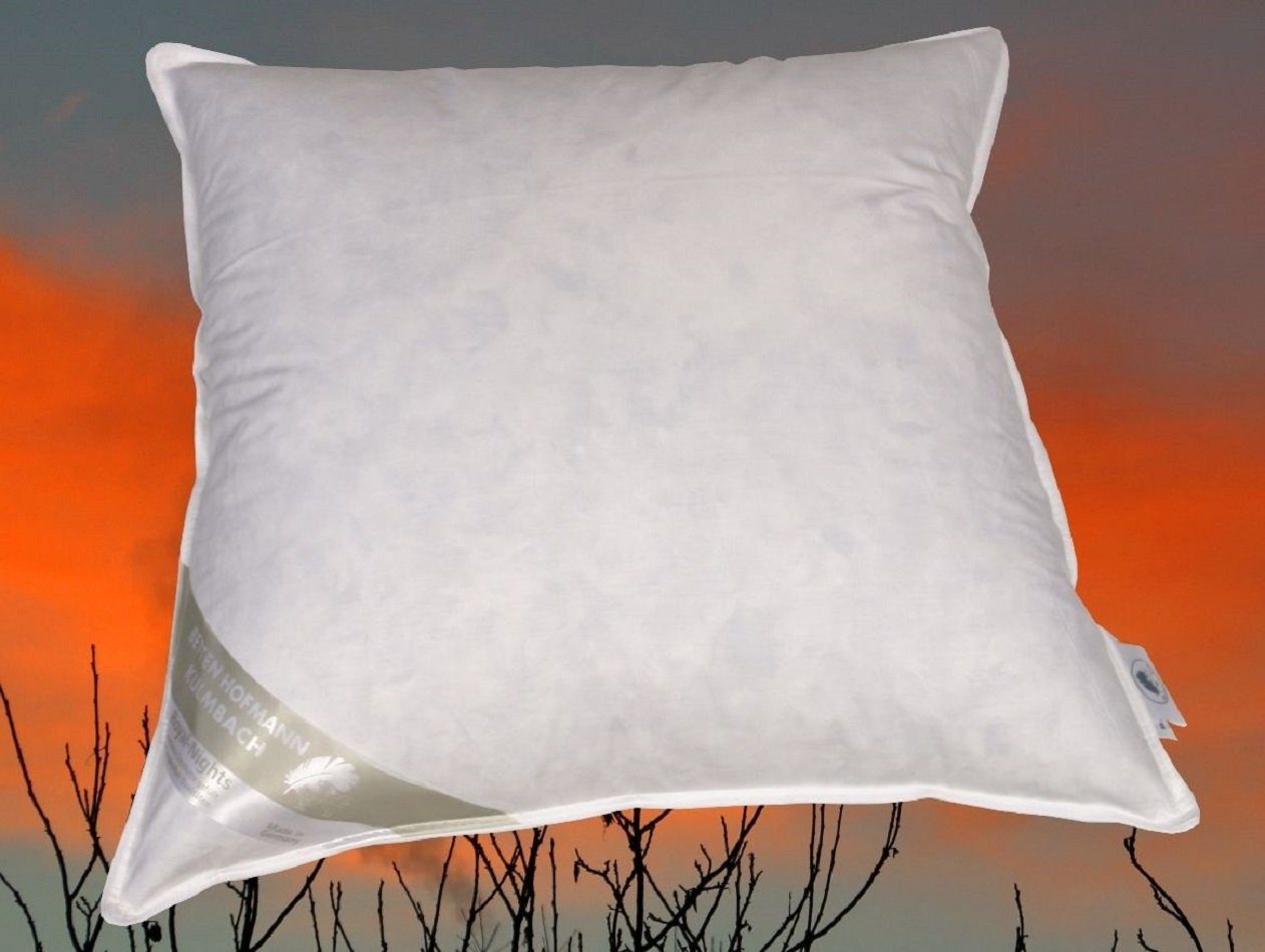 Betten Hofmann Kopfkissen Betten Hofmann FRANCE Daunenkissen Kopfkissen 65x65 cm 100% Daunen, Füllung: 100% Daunen, Bezug: 100% Baumwolle, Bauchschläfer, für Hausstauballergiker geeignet, made in Germany