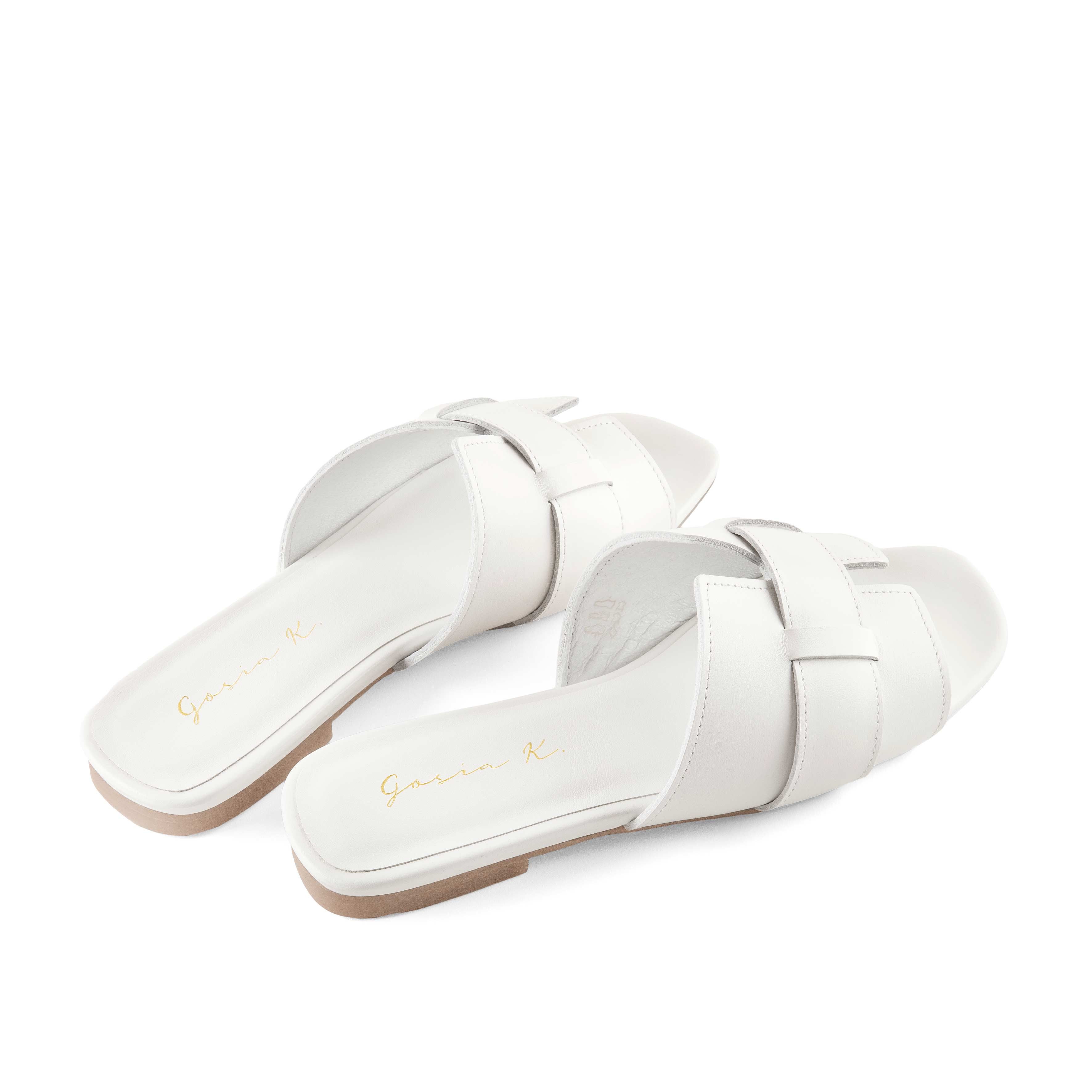 GosiaK. "Serena" Pantolette italienisches Leder, made in Poland