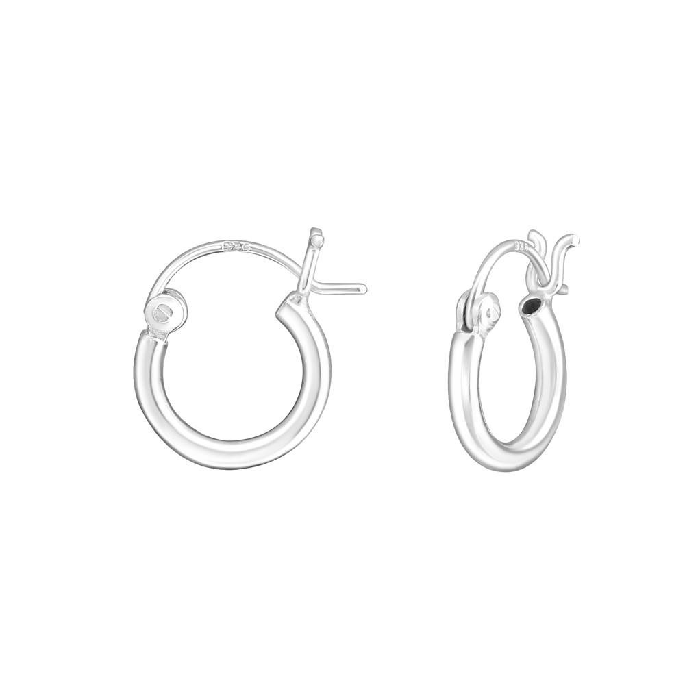 Creolen-Set Creolen schlicht mit Bügelverschluss aus 925 Silber Damen
