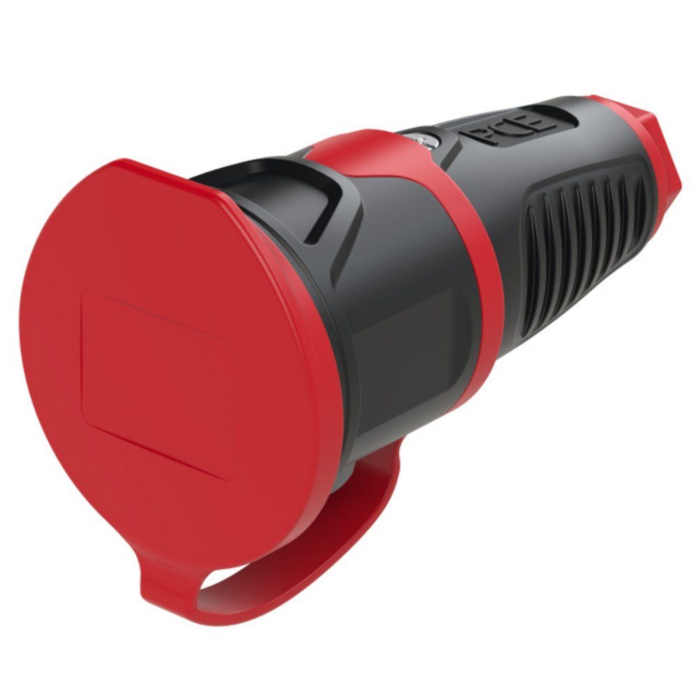 PCE 2521-sr Schutzkontaktkupplung Vollgummi, Thermoplast 250 V Schwar Steckernetzteil