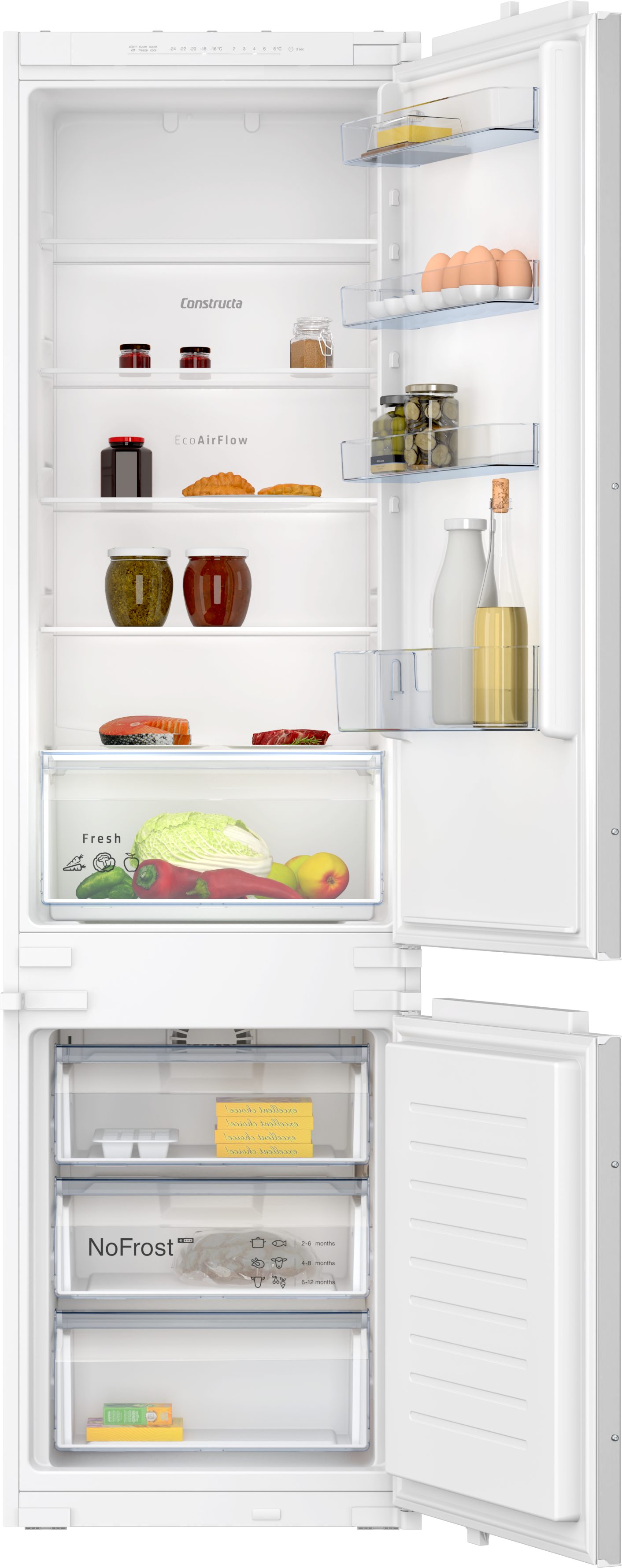 Constructa Einbaukühlgefrierkombination CK796NSE0, 193,5 cm hoch, 54,1 cm breit