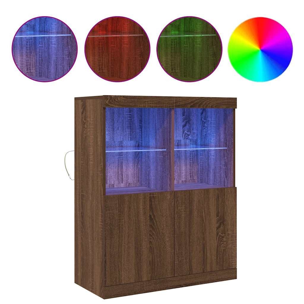 vidaXL Fächerschrank Sideboard Braun Eichen-Optik 81x37x100 günstig online kaufen