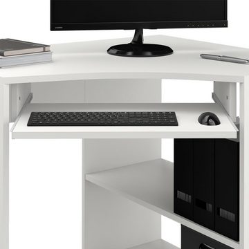 EBUY Computertisch Minimalistischer, stilvoller Büro-Ecktisch, weiß (1-St)