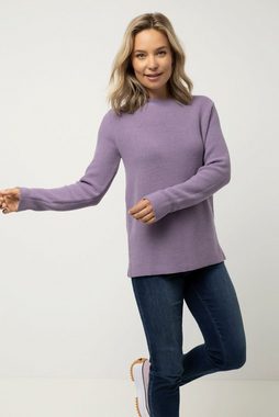 Gina Laura Strickpullover Pullover Strukturstrick Stehkragen Langarm