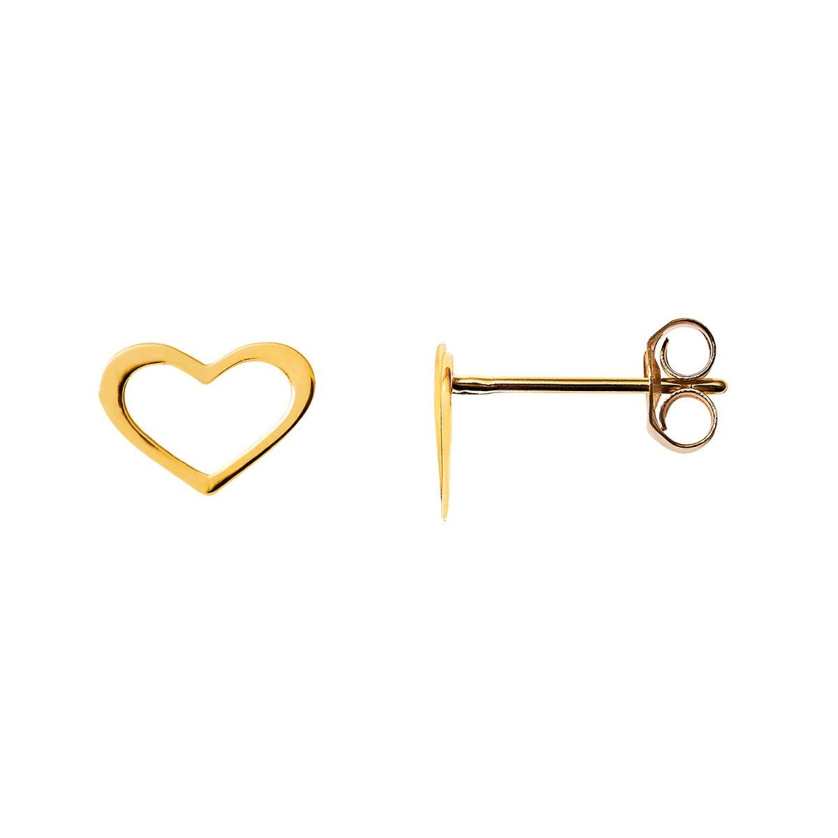 Paar Ohrstecker Ohrstecker Ohrringe Damen Offenes Herz 585 Gelbgold XG14K4011GN
