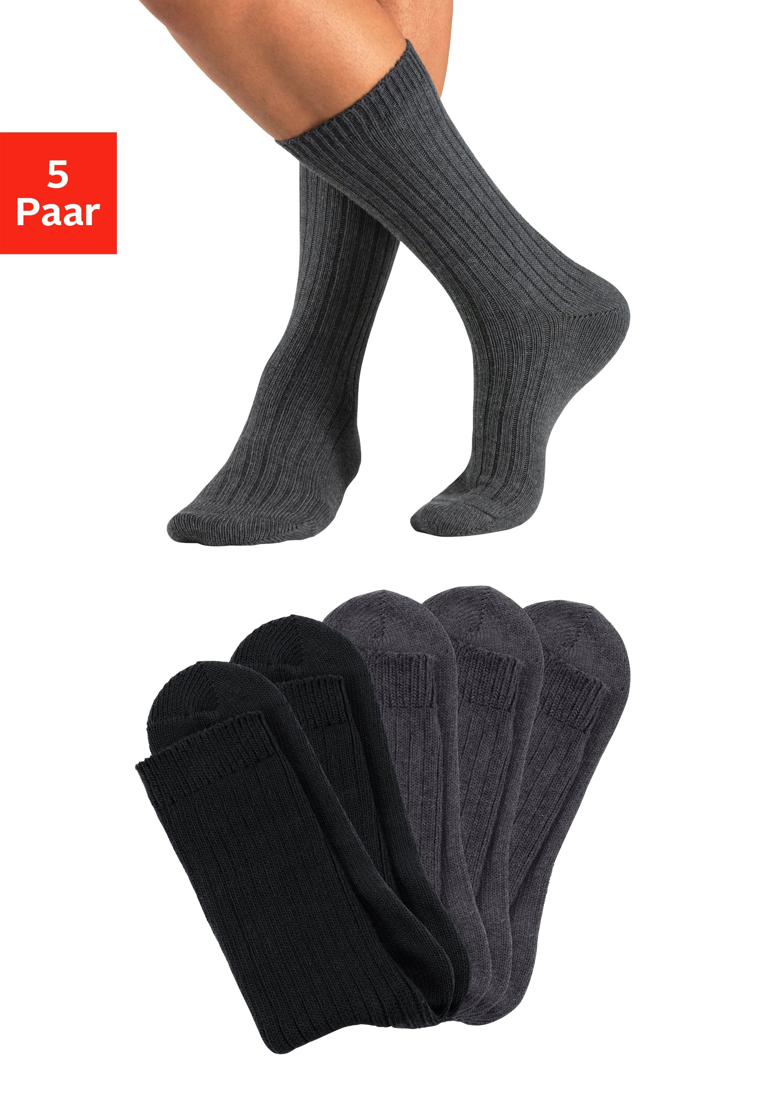 H.I.S Arbeitssocken (Packung, 5-Paar) besonders grob gestrickt günstig online kaufen