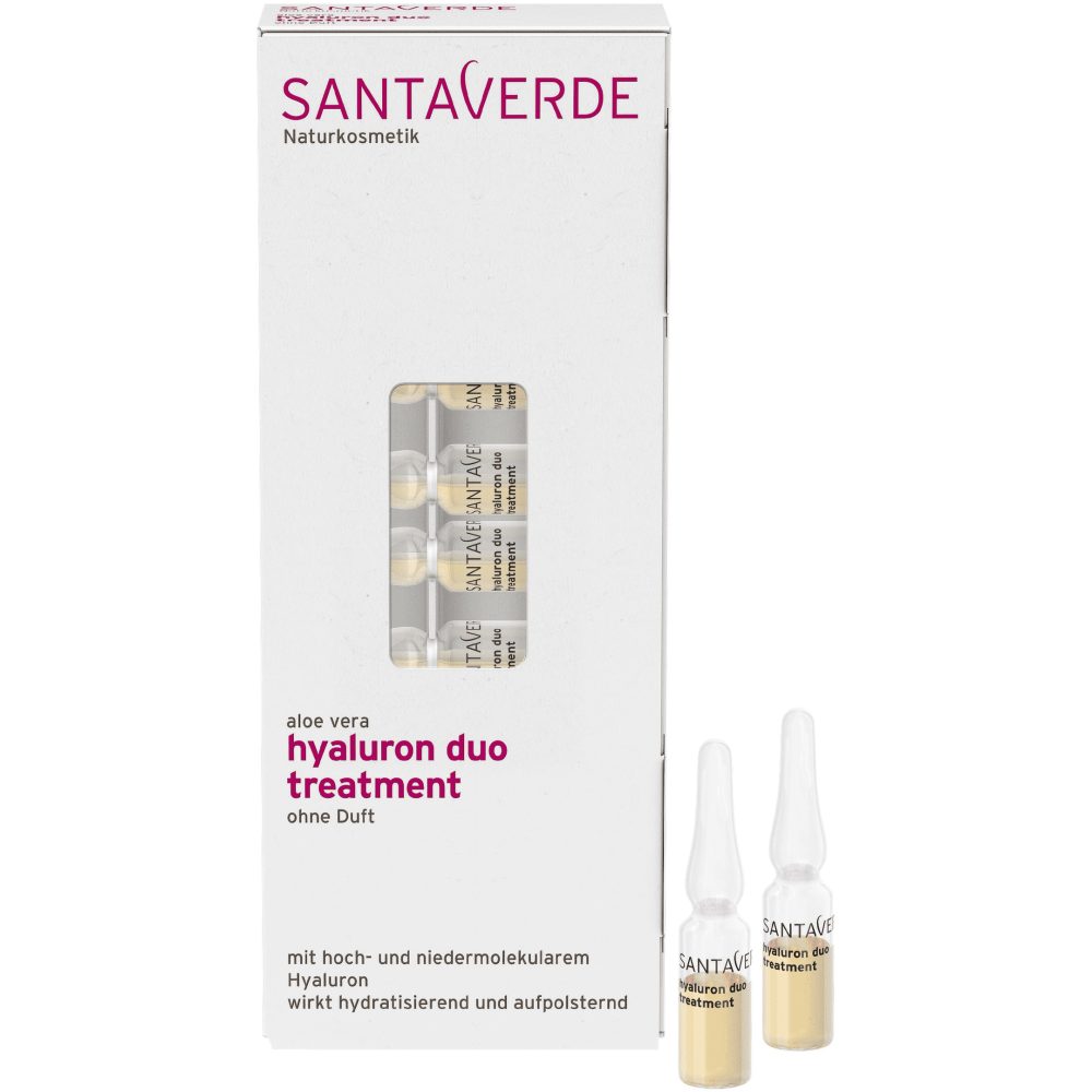 SANTAVERDE GmbH Hyaluron Serum Aloe Vera - Hyaluron duo treatment ohne Duft 10x1ml