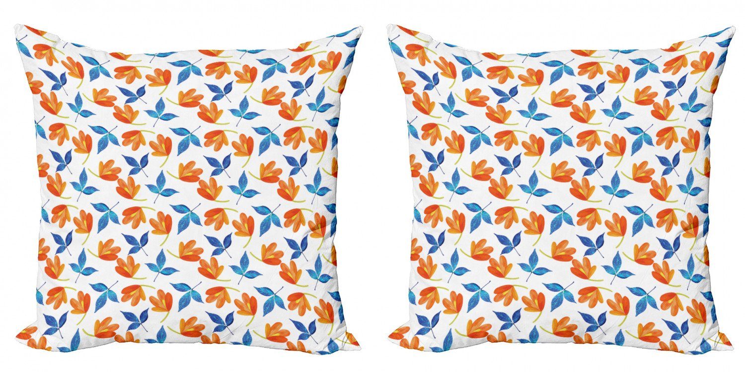 Kissenbezüge Modern Accent Doppelseitiger Digitaldruck, Abakuhaus (2 Stück), Blume Blooming Petal und Blatt | Kissenbezüge