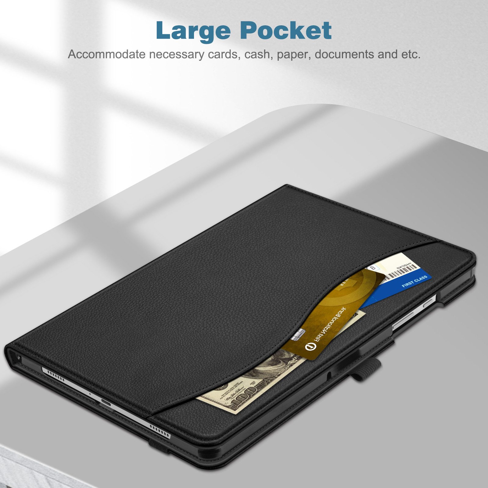 Fintie Tablet-Hülle für Samsung Galaxy Tab A11+ Plus 11" 2025 / Tab A9+ Plus 11 Zoll 2023 11 Zoll, Multi-Winkel Folio Schutzhülle Dokumentenfach – Bild 4 von 5