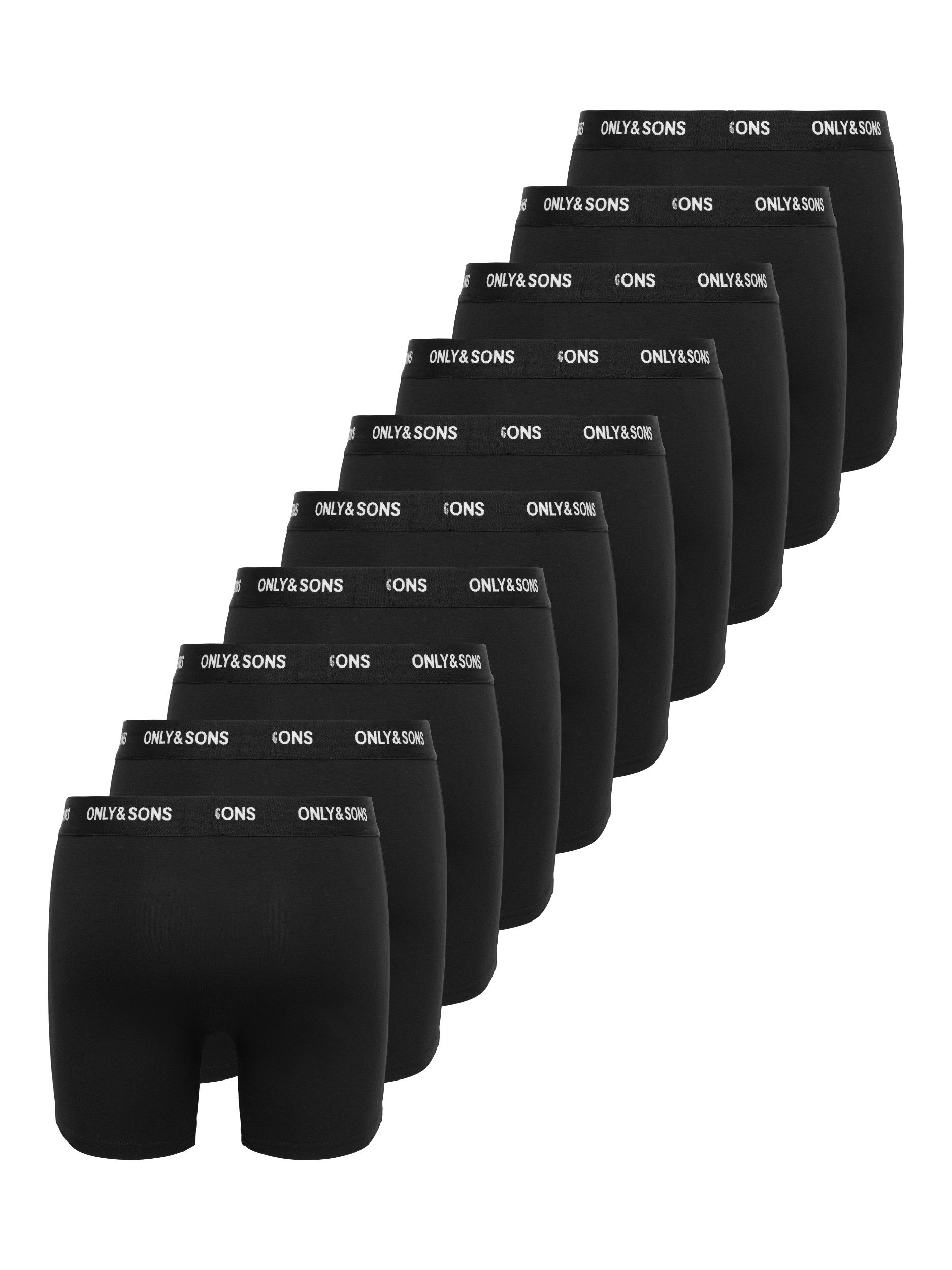 ONLY & SONS Trunk ONSRIBER BOXERS 10PACK (Packung, 10-St) Baumwollmischung, 10-er Pack