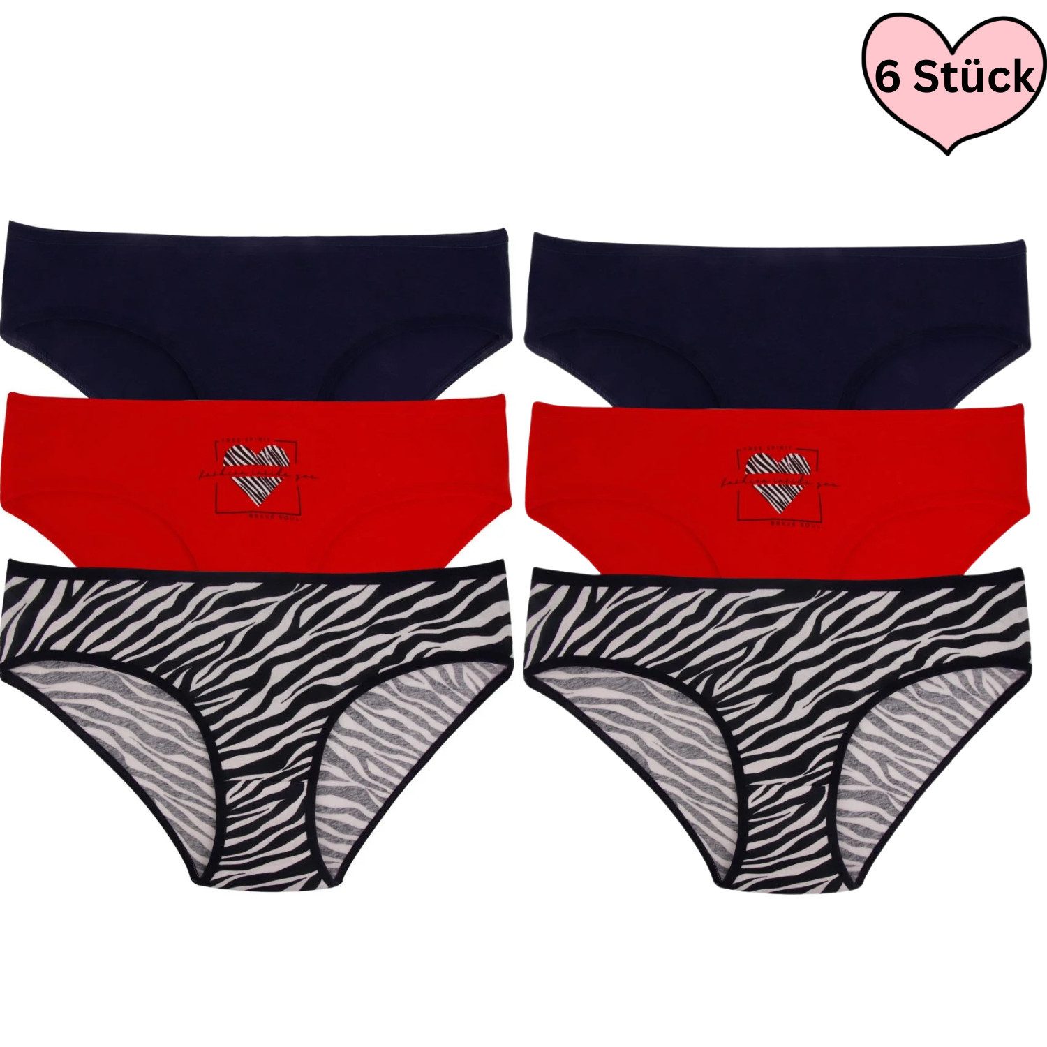 Dominant Funktionsunterhose Damenunterwäsche (Packung, 6-St) aus elastischer Baumwolle bequem atmungsaktiv, elastisch