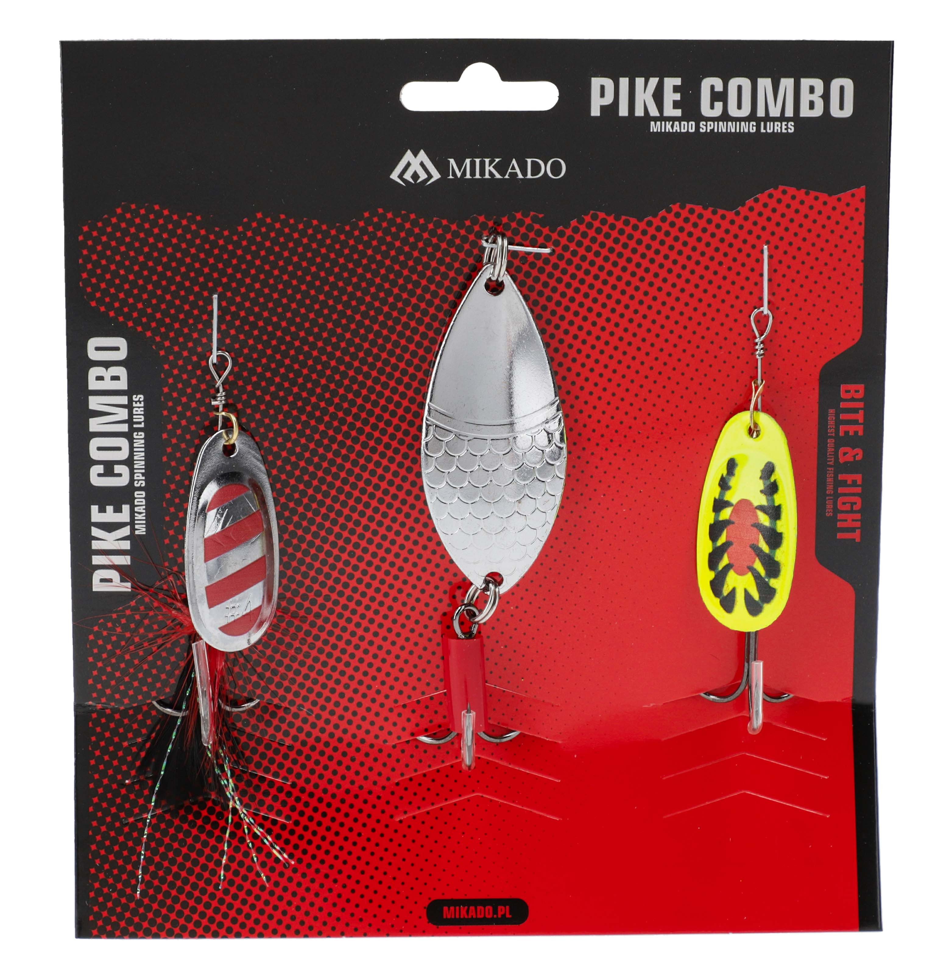 Kunstköder Pike Combo Blinker und Spinner 3er Set Hechtköder