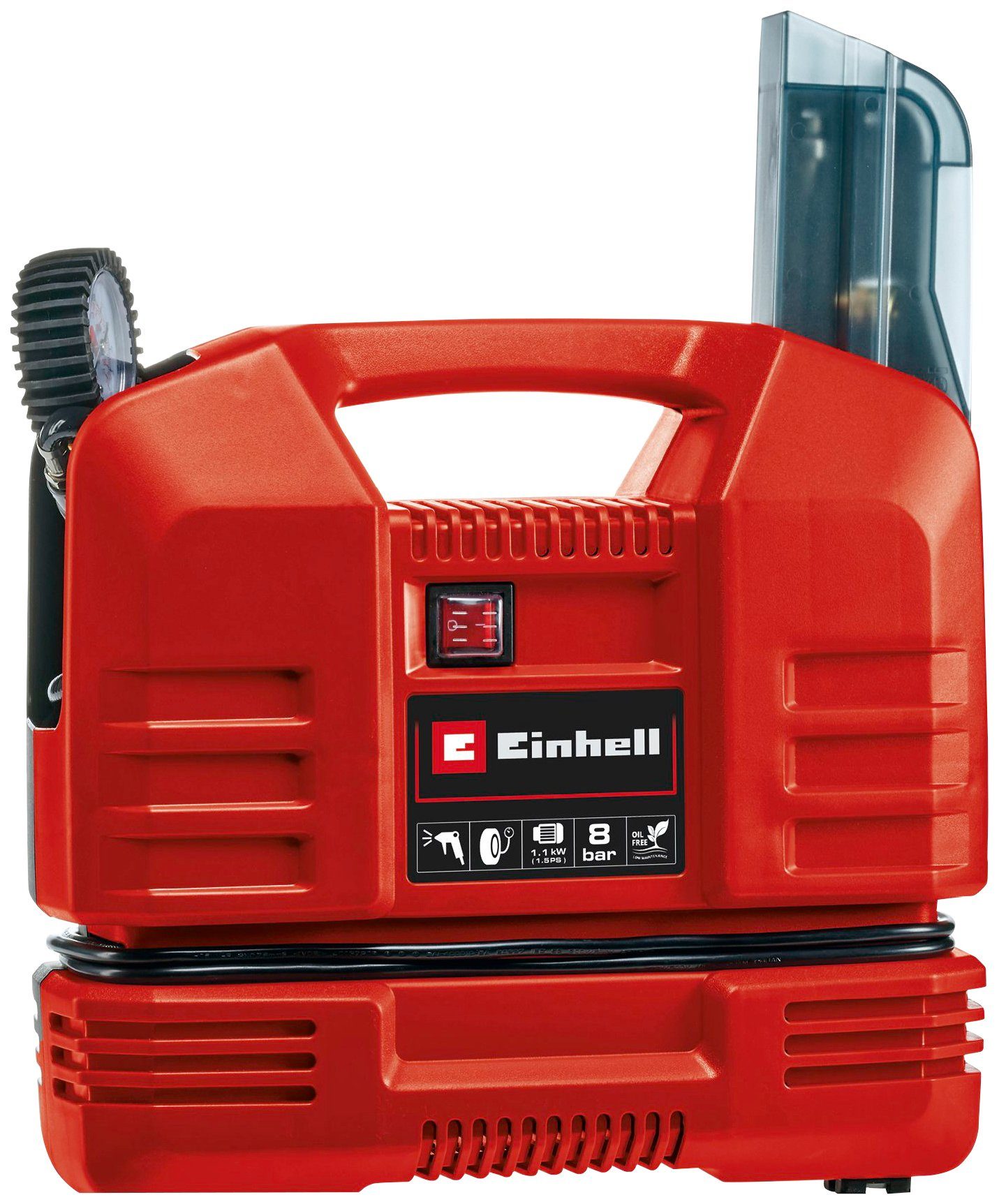 Einhell Koffer-Kompressor TC-AC 190 OF Set, 1100 W, Set, inkl. Zubehör &  Adapter-Set, Wartungsarm, Ölfreie Pumpe, Schnellkupplung