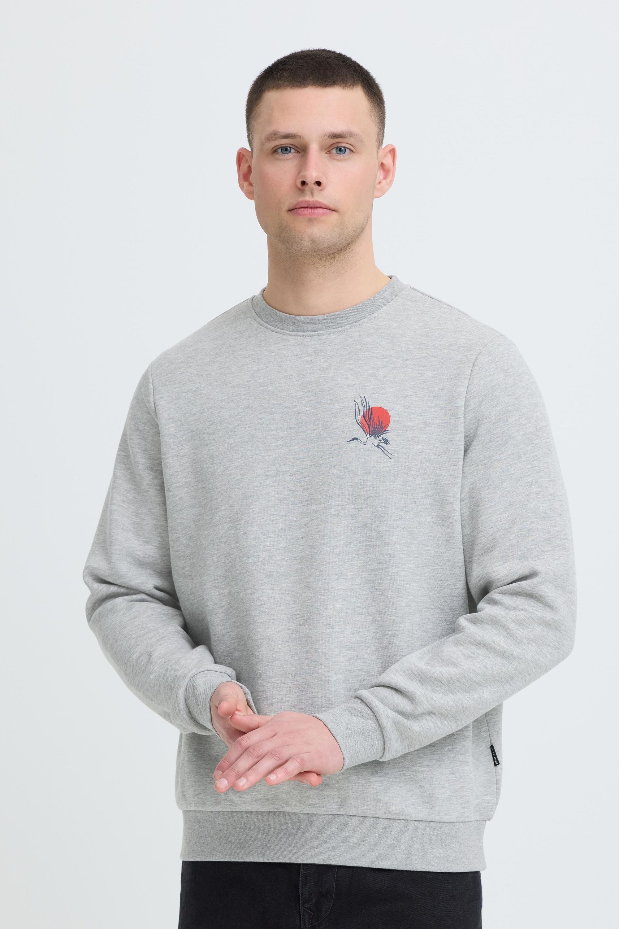 Blend Rundhalspullover BHJapa Backprint Crewneck Pullover mit Backprint