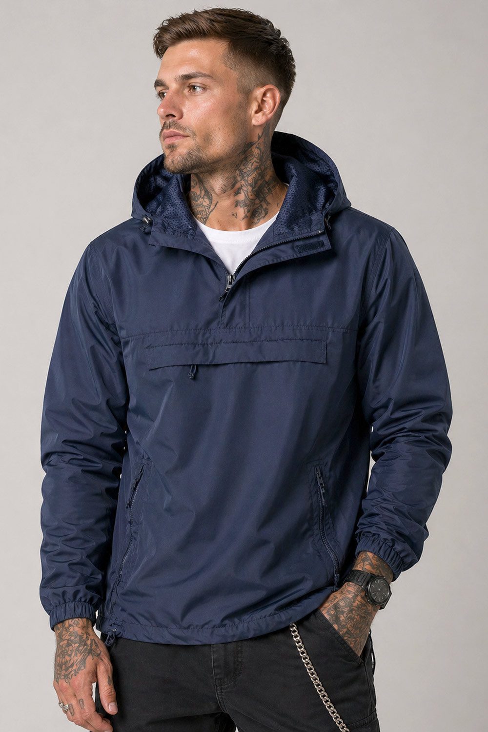 Brandit Allwetterjacke Herren Sommer Windbreaker Jacke US Version Perfekte Passform Hochwertige Verarbeitung,Wasserabweisend