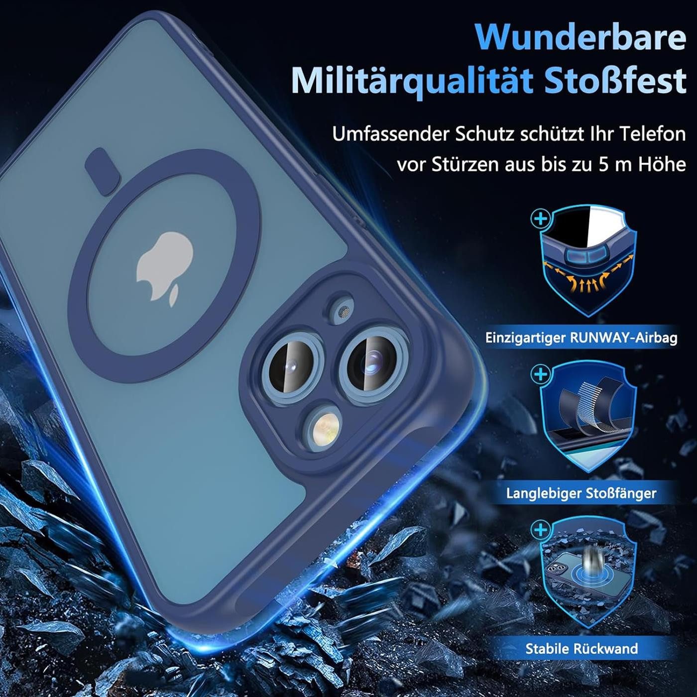 CoolGadget Handyhülle für Apple iPhone 14 6,1 Zoll, Kamera Schutz Hülle Silikon Hard Case Schutzhülle für Magsafe Zubehör – Bild 5 von 5