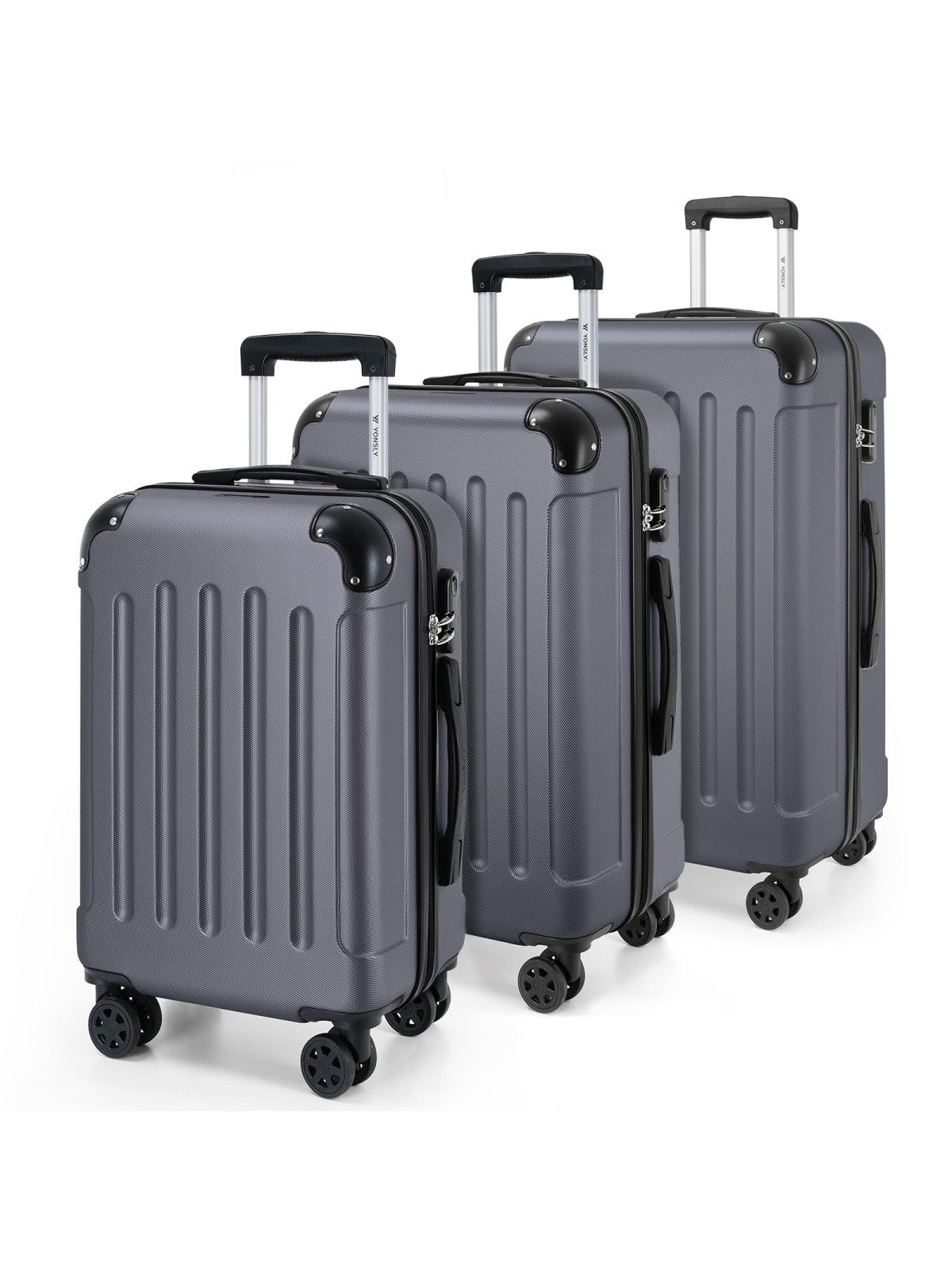 Trolleyset Reisekoffer Hartschalenkoffer Trolley M-L-XL mit Zahlenschloss