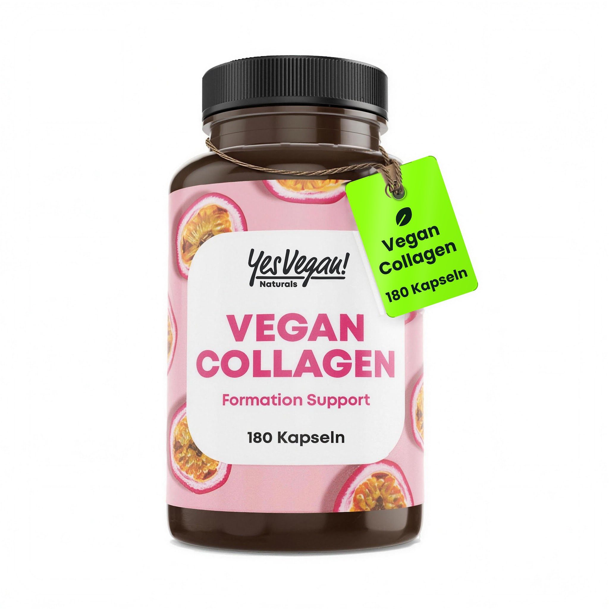 Yes Vegan Vegan Collagen, Kollagen Alternative mit Vitamin C Kapseln, 180 St., vegan, laktosefrei, glutenfrei