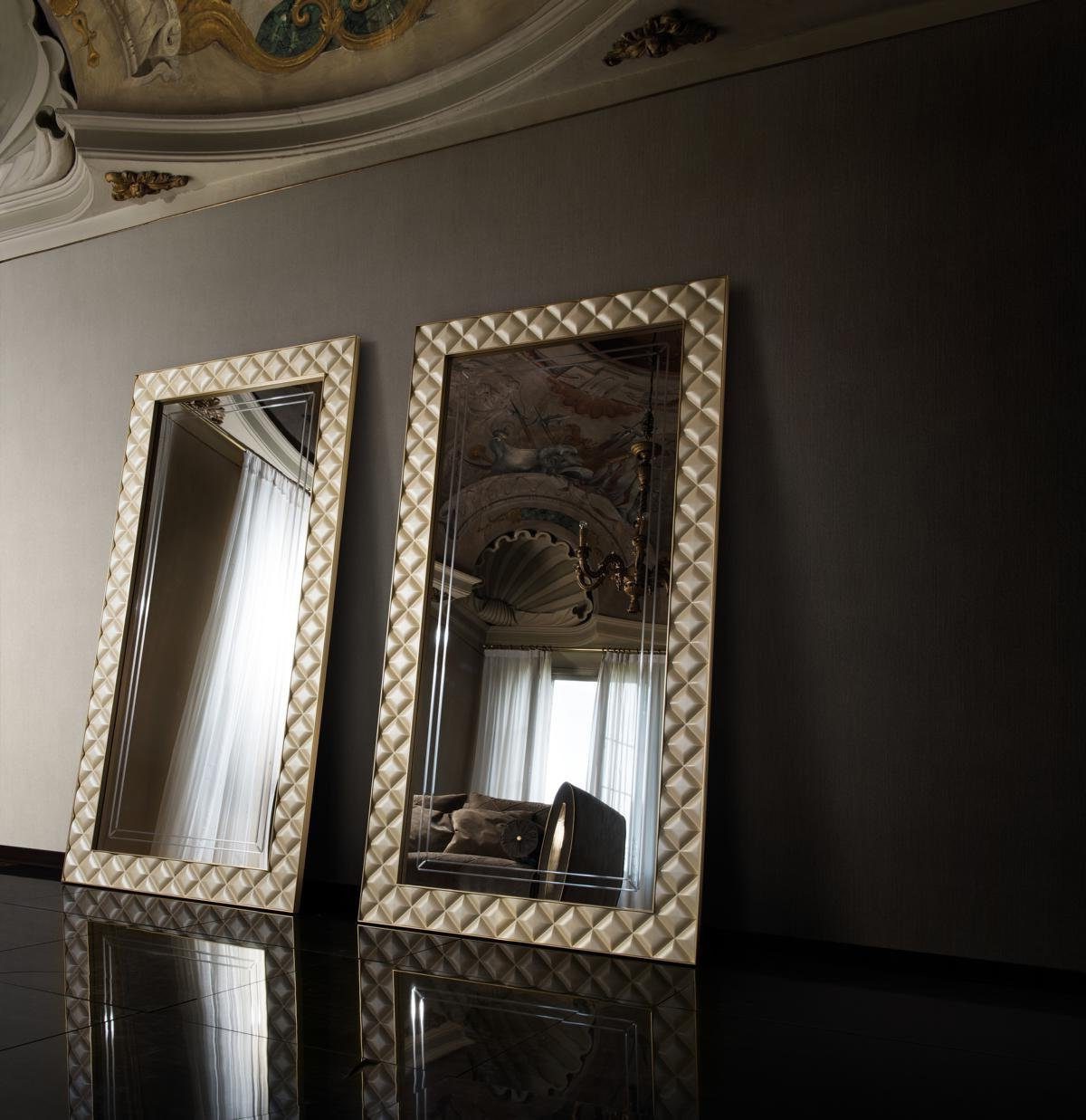 Xlmoebel Standspiegel Beige Standspiegel Spiegel Modern Design (1-St., Standsiegel), Hergestellt in Europa