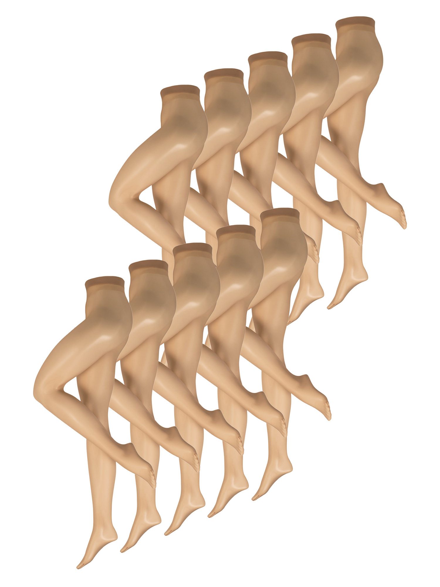 Feinstrumpfhose 10er Sparpack Transparent 15 DEN