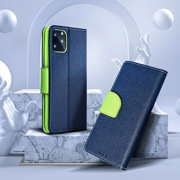 cofi1453 Smartphone-Hülle Buch Tasche "Fancy" für SAMSUNG GALAXY M23 5G Blau-Grün