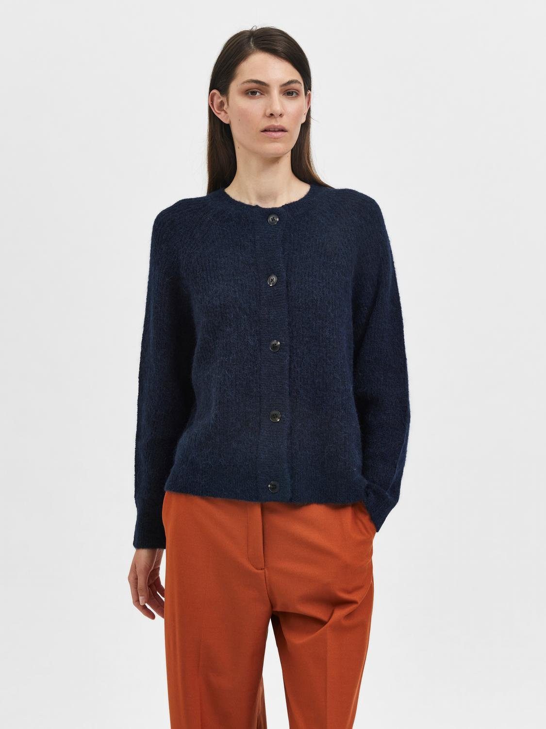 SELECTED FEMME Strickpullover Strickjacke Relaxed Fit günstig online kaufen