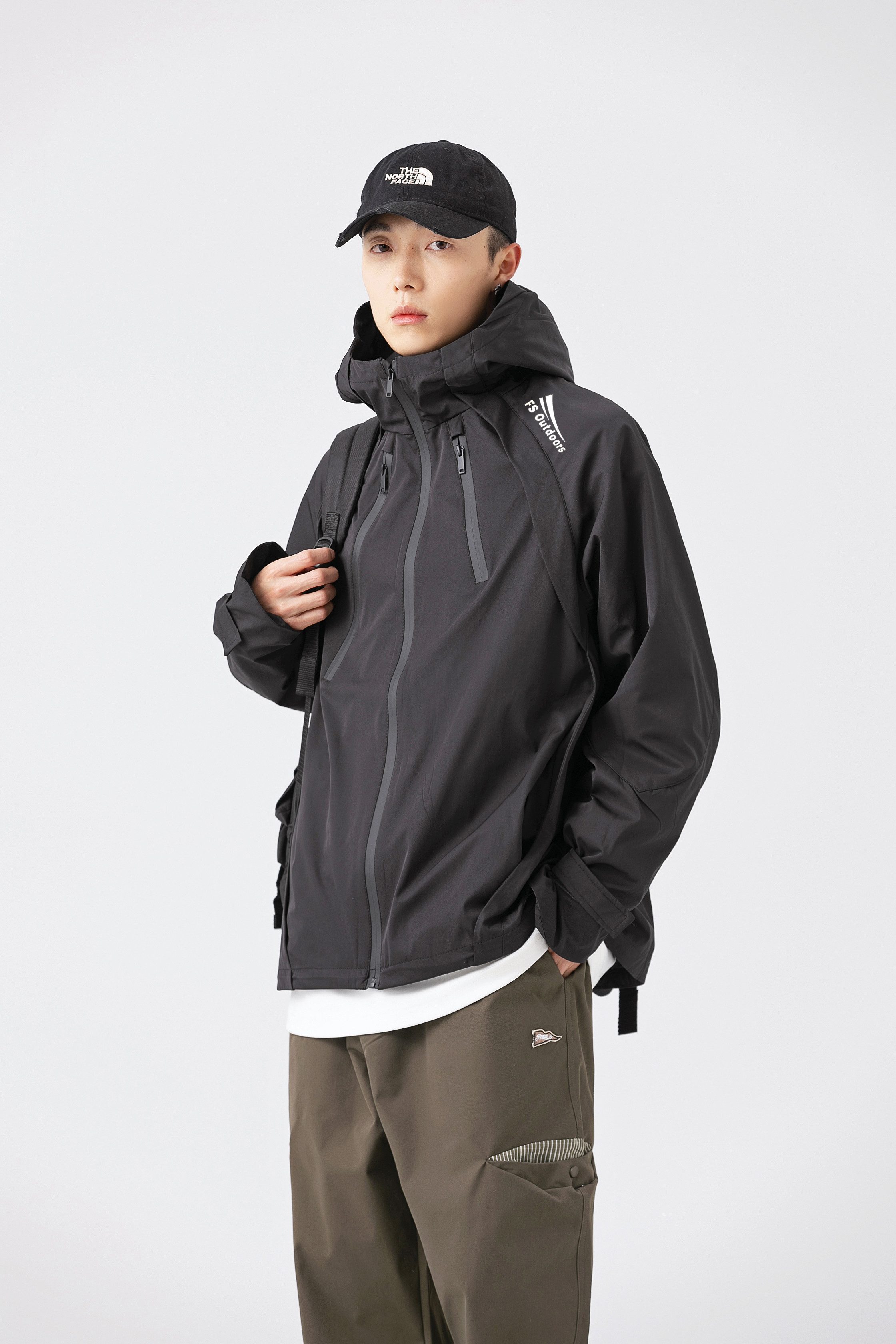 FS Collection Funktionsjacke Kapuzenjacke Herren Outdoorjacke Windjacke Wetterjacke wasserdicht Winddicht, wasserdicht, mit Kapuze