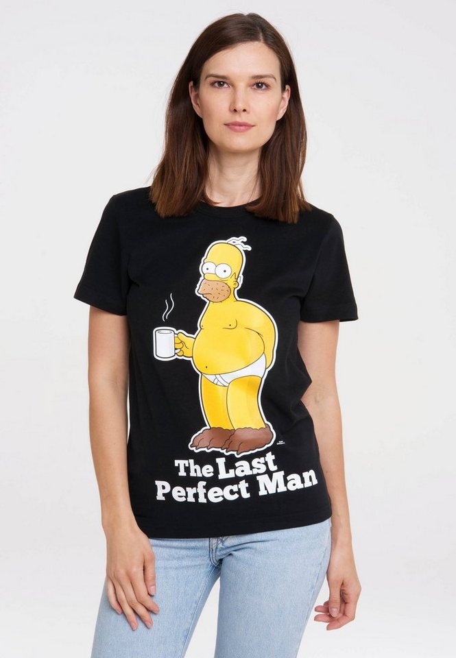 LOGOSHIRT T-Shirt Simpsons - Homer Simpson mit lizenziertem Print, Aus  reiner Baumwolle gefertigt für hohen Tragekomfort