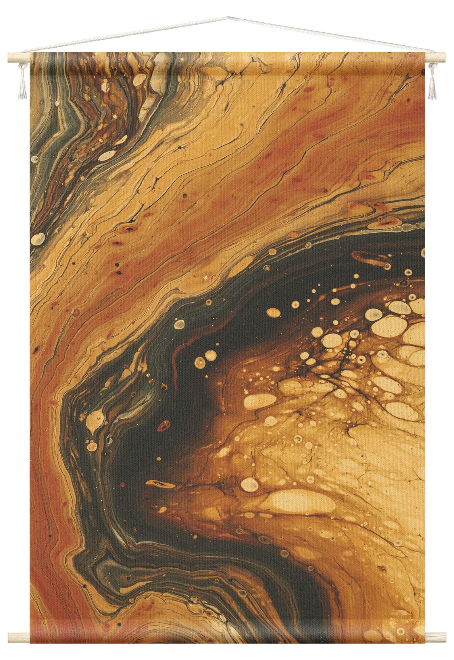 Wandteppich modern Muster Abstrakt braun