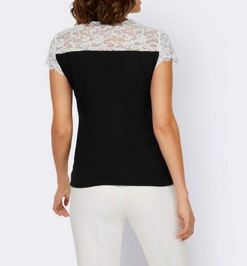 Ashley Brooke by heine Print-Shirt ASHLEY BROOKE Damen Designer-Spitzenshirt, schwarz-ecru