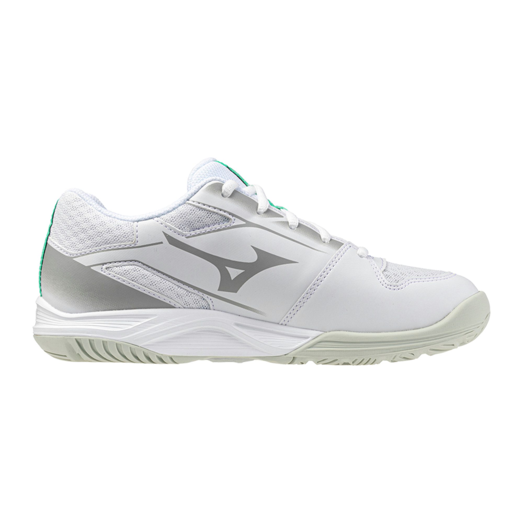 Mizuno STEALTH STAR 3 Jr. - Kinder Handballschuh - White/Black/Frozen Emerald Handballschuh