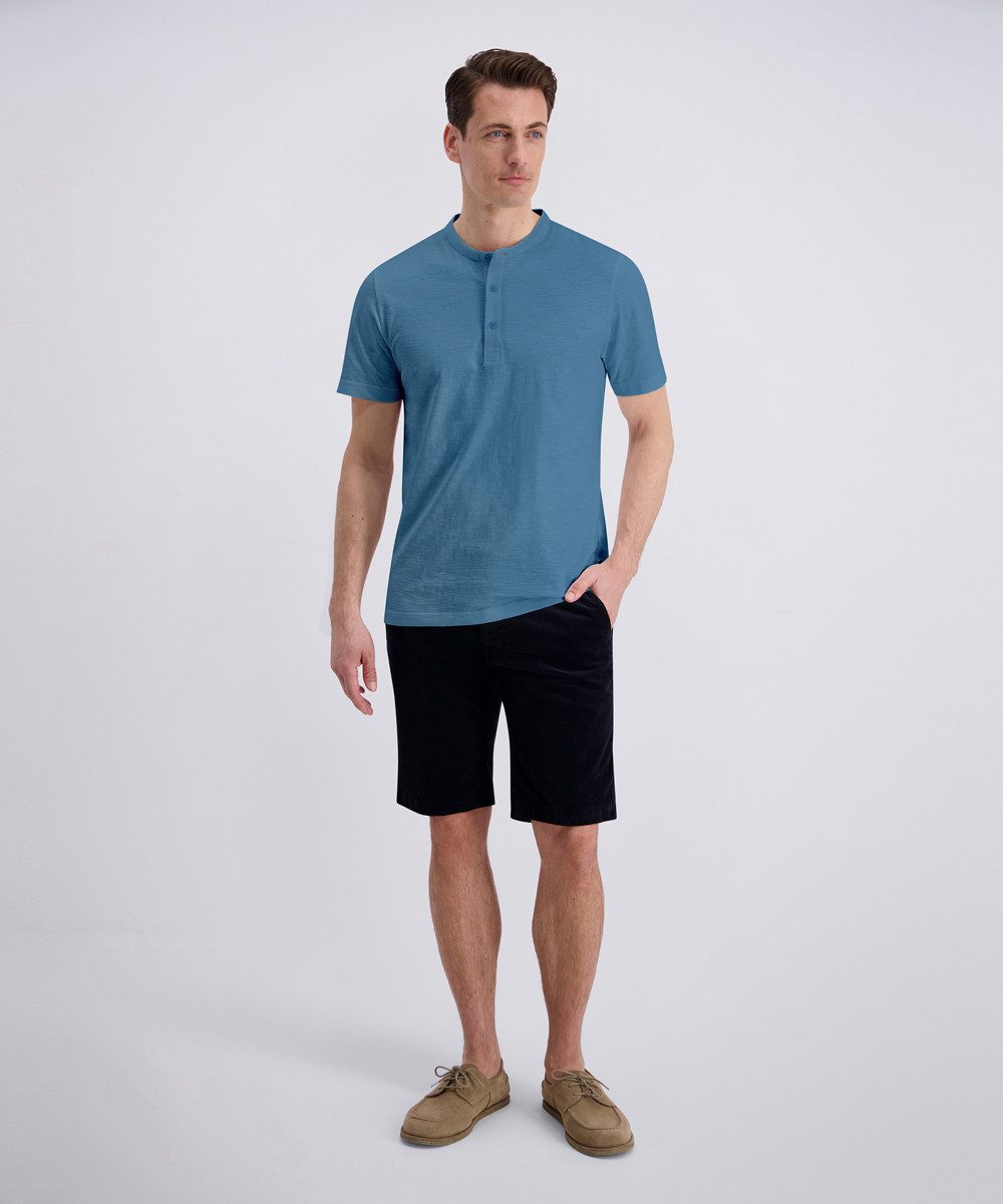 Pierre Cardin Henleyshirt Henley uni slub yarn mit Knopfleiste, bequeme Passform