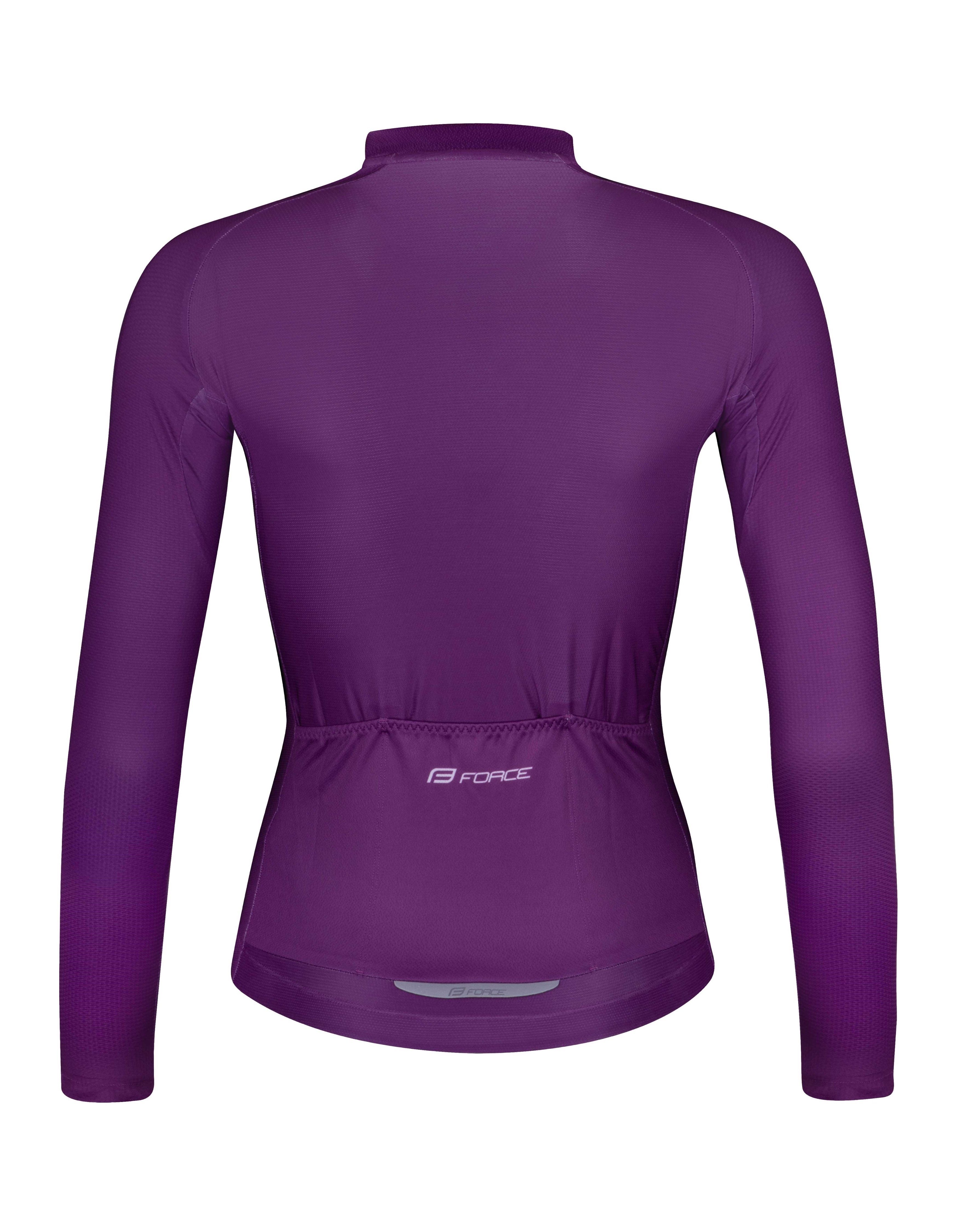 FORCE Radtrikot Jersey Force PURE Lady Langarm purple %%% günstig online kaufen