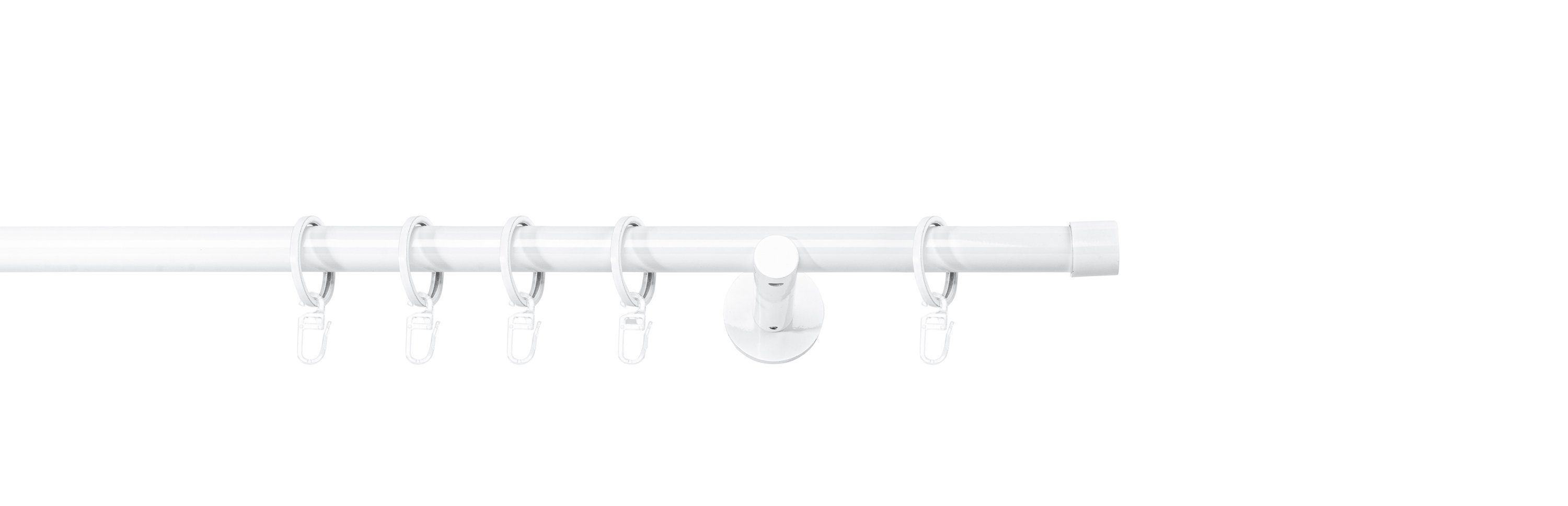 ondeco Gardinenstange Rundrohr Wandabstand 12cm Kappe, günstig online kaufen