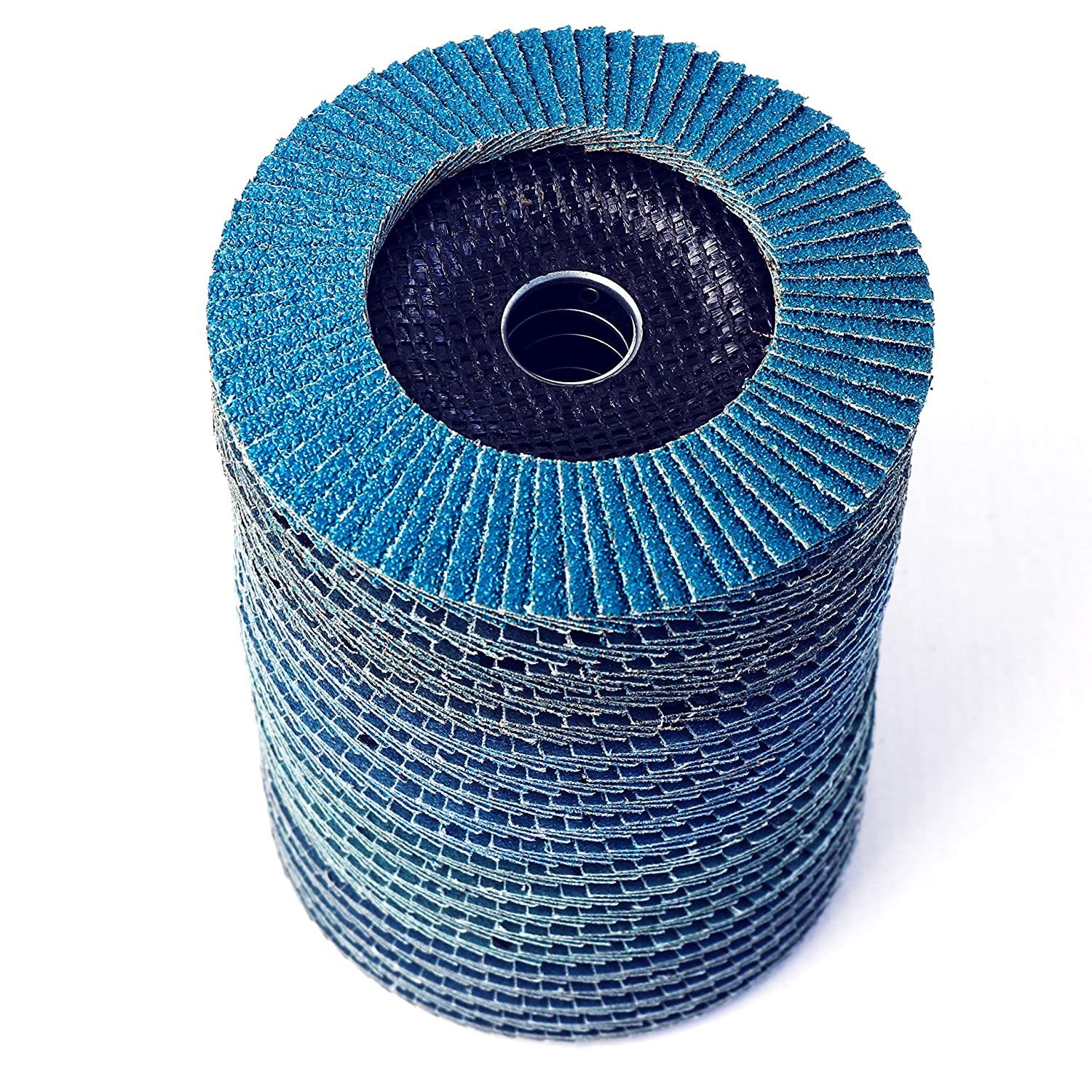S&R Schleifscheibe Fächerschleifscheiben Set 20 St., 125 x 22,23 mm, Profi Qualität, (Set, 20 St., je 5x P40 / P60 / P80 / P120), Lamellenschleifer Satz für Stahl, Edelstahl