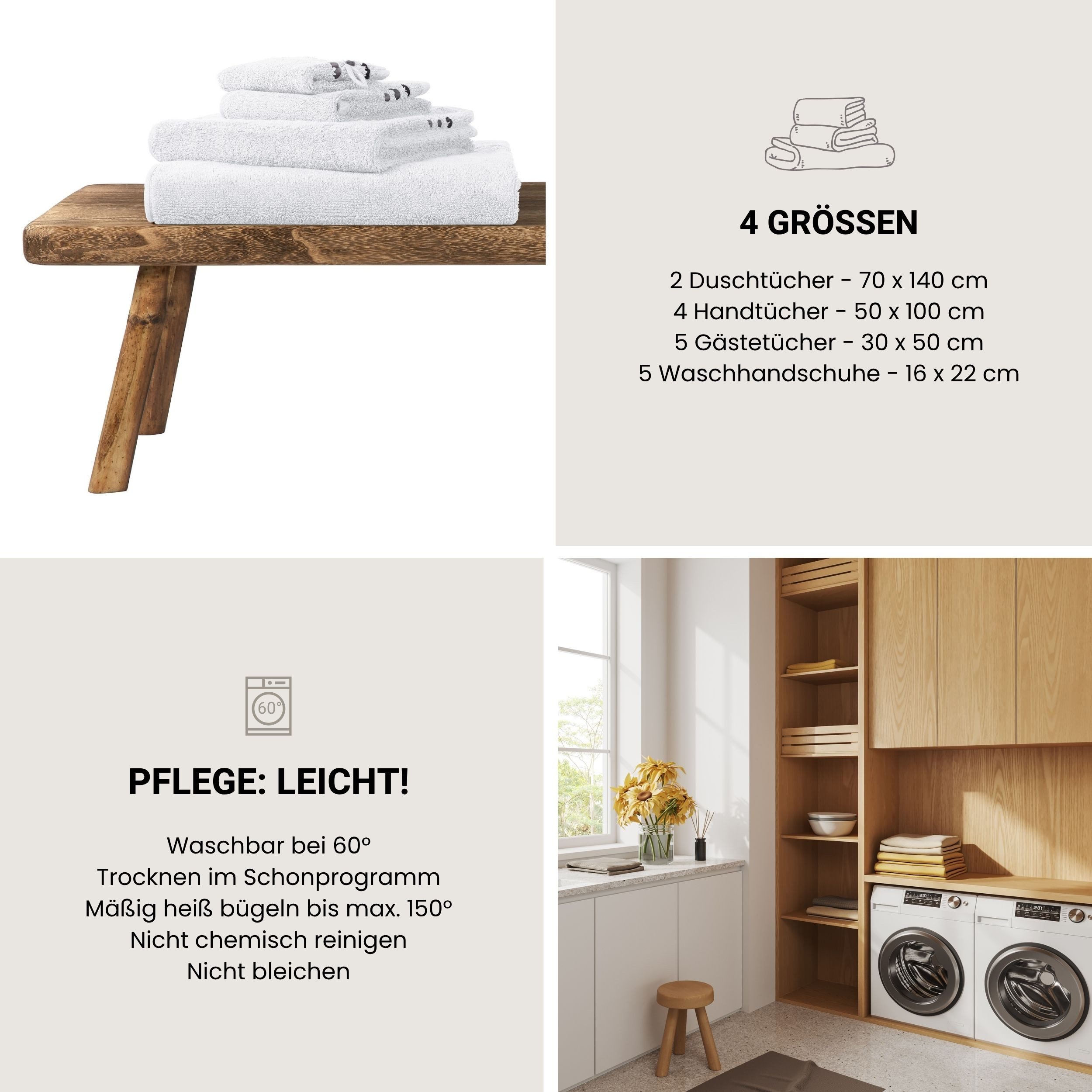 Schiesser Waschhandschuh Skyline Color aus 100 % Baumwolle mit eleganter Streifenbordüre, (5-St), OEKO-TEX® MADE IN GREEN – Bild 5 von 5