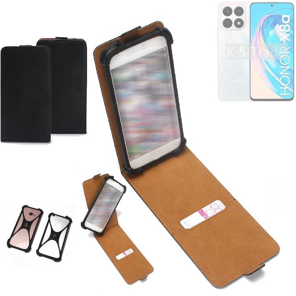 K-S-Trade Handyhülle für Honor X8a 5G, Handyhülle Schutzhülle Hülle Case Cover Flip Style Bumper