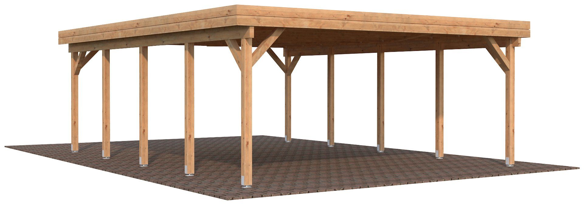 Palmako Doppelcarport Karl, cm BxT: 600x762